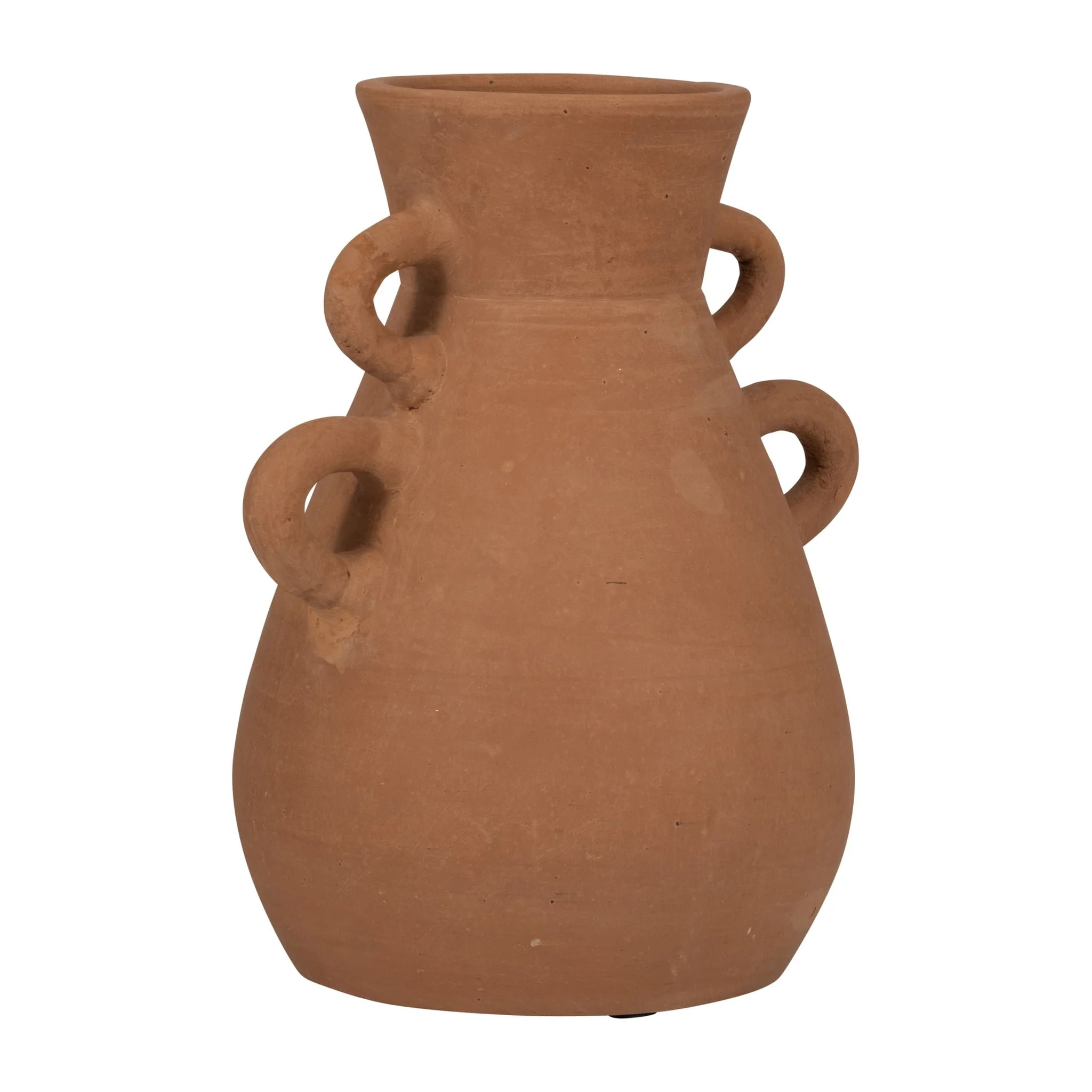 Terracotta, 12" Vase With 4 Handles, Natural - Image 2