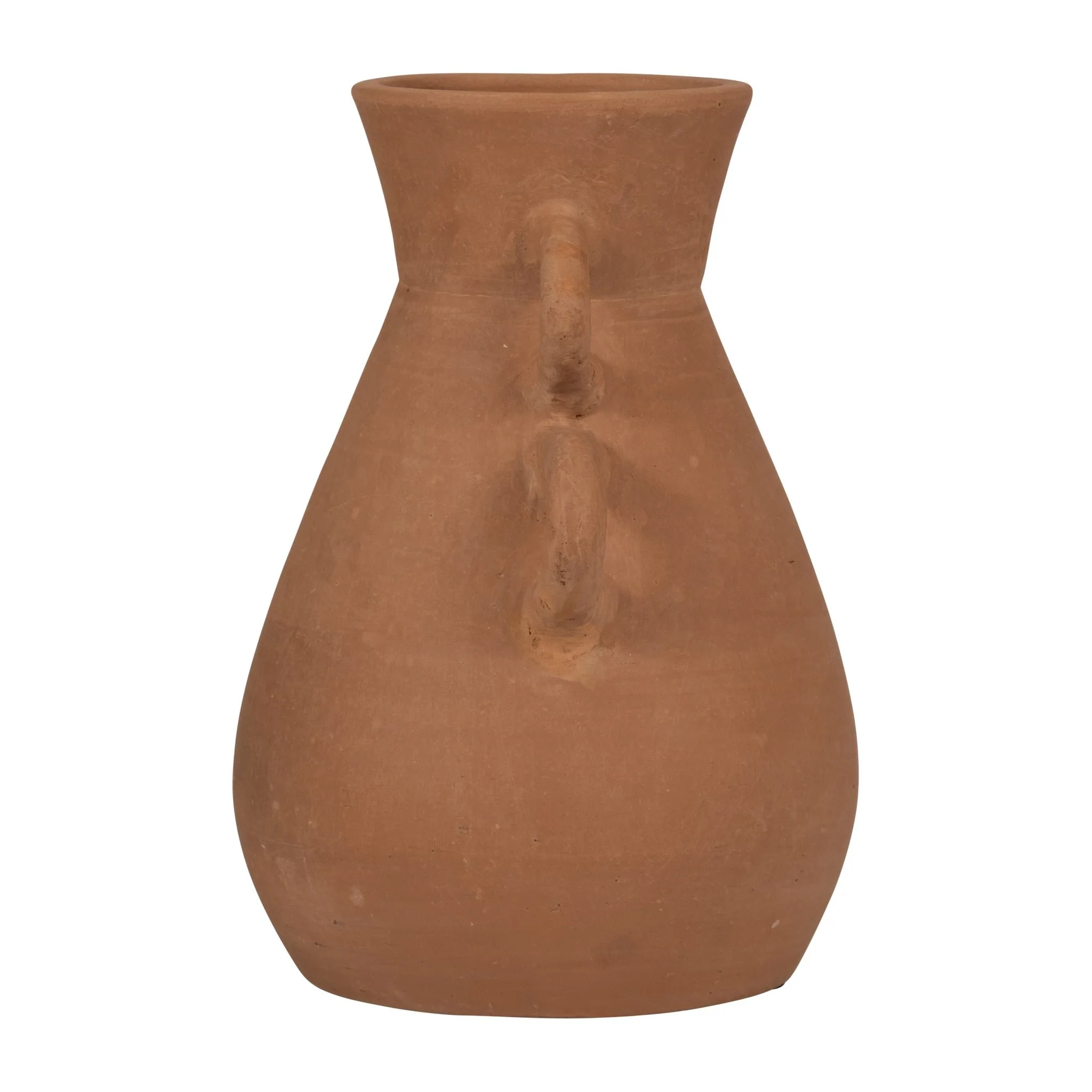 Terracotta, 12" Vase With 4 Handles, Natural - Image 3