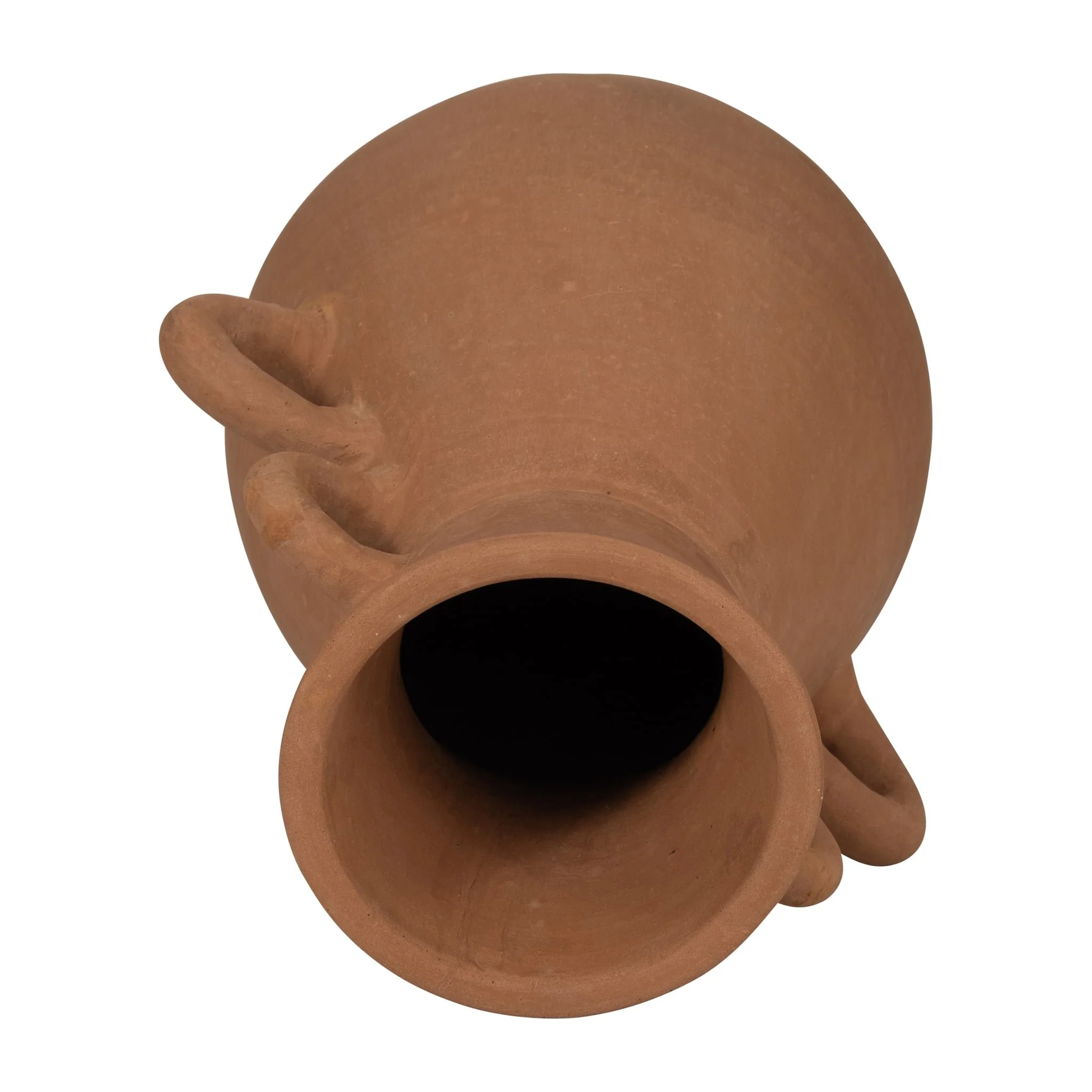 Terracotta, 12" Vase With 4 Handles, Natural - Image 6