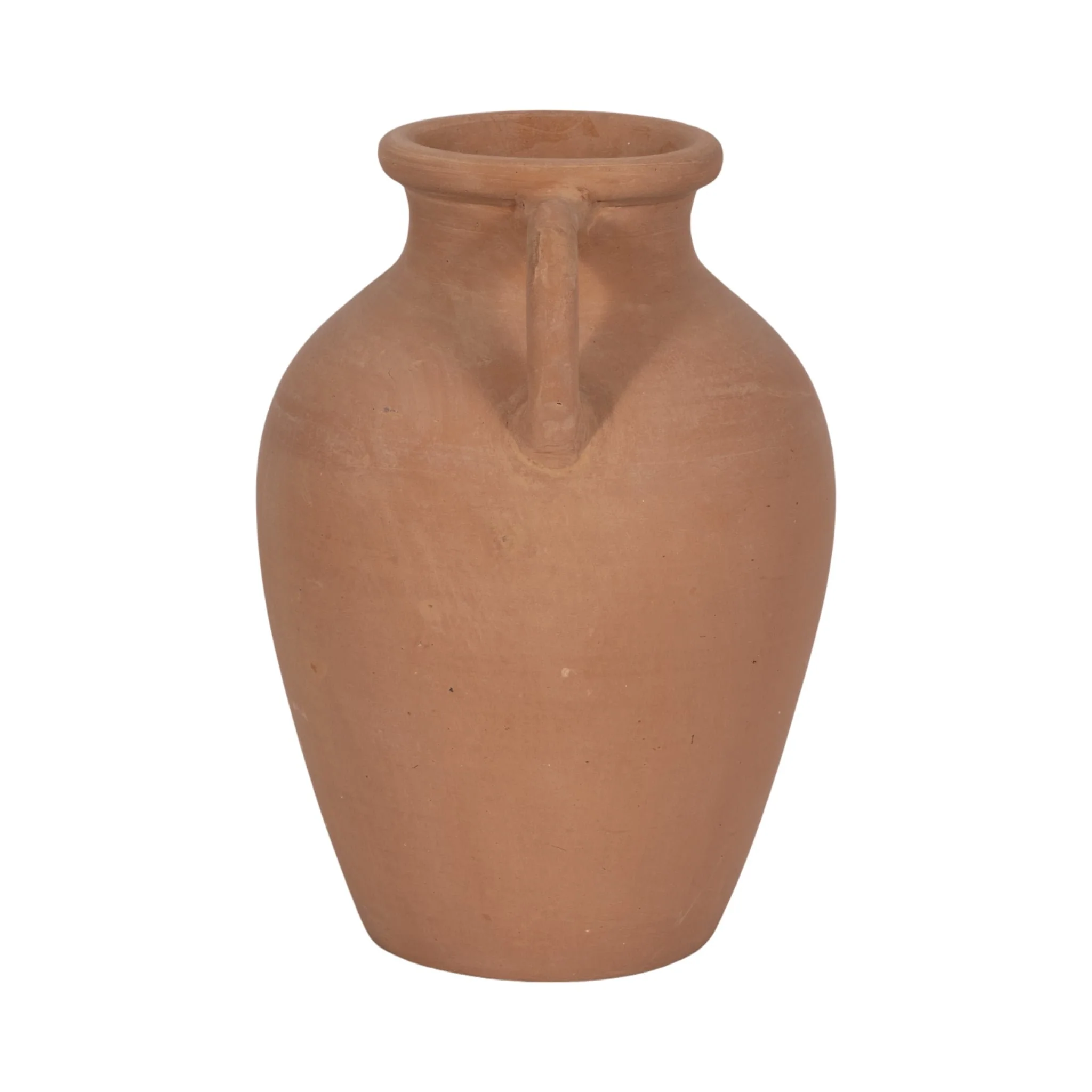 Terracotta, 13" Vase With Handles, Natural - Image 4