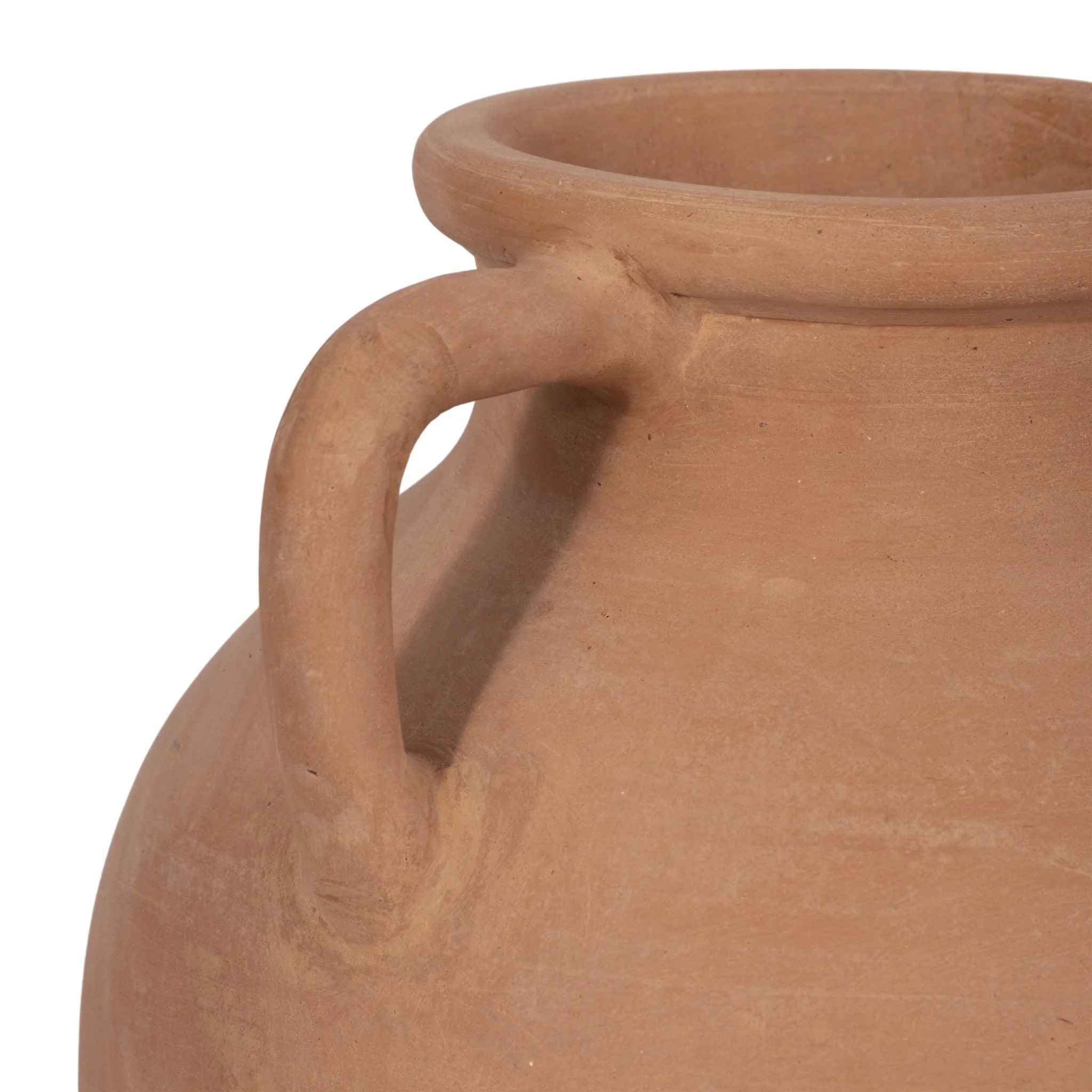 Terracotta, 13" Vase With Handles, Natural - Image 5