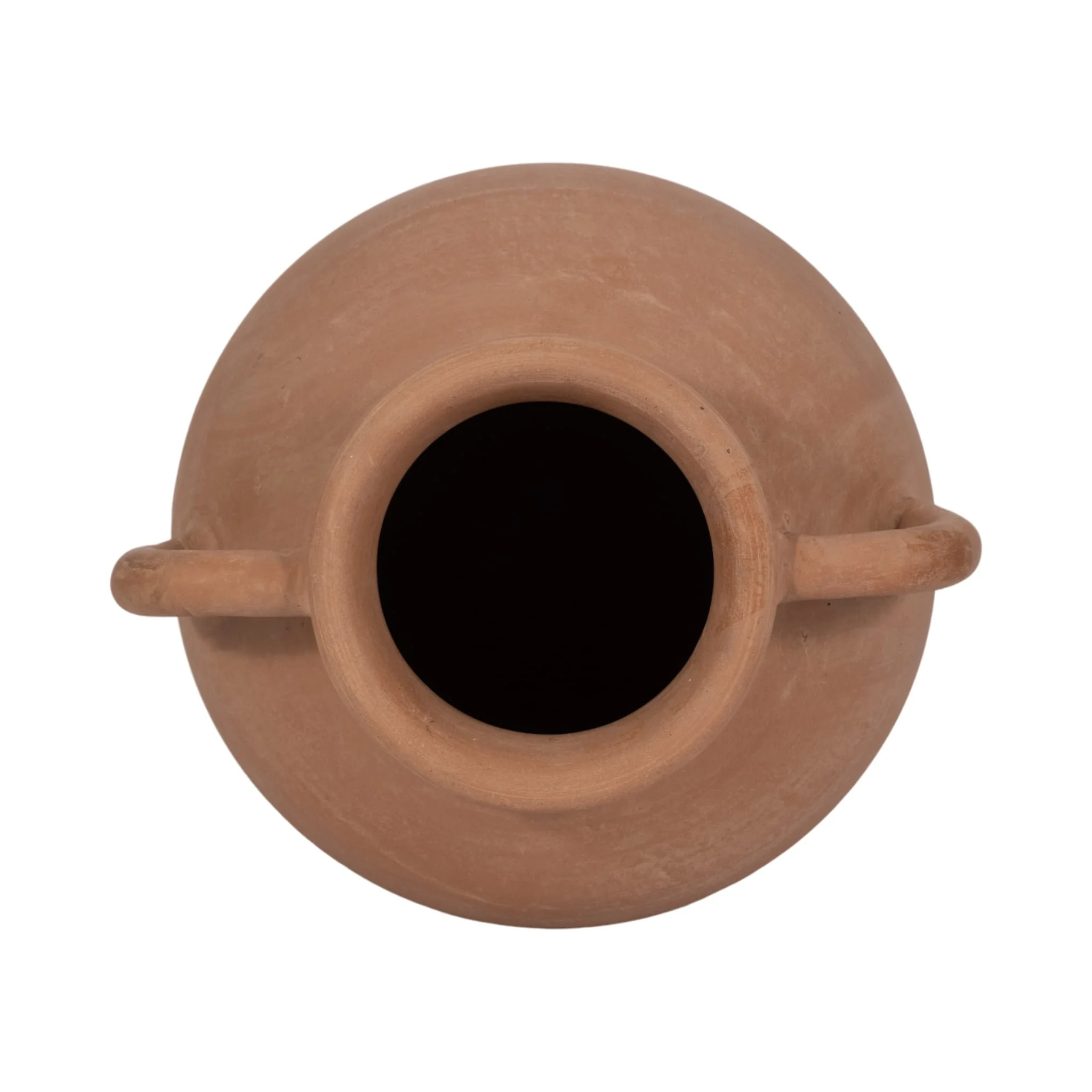 Terracotta, 13" Vase With Handles, Natural - Image 6