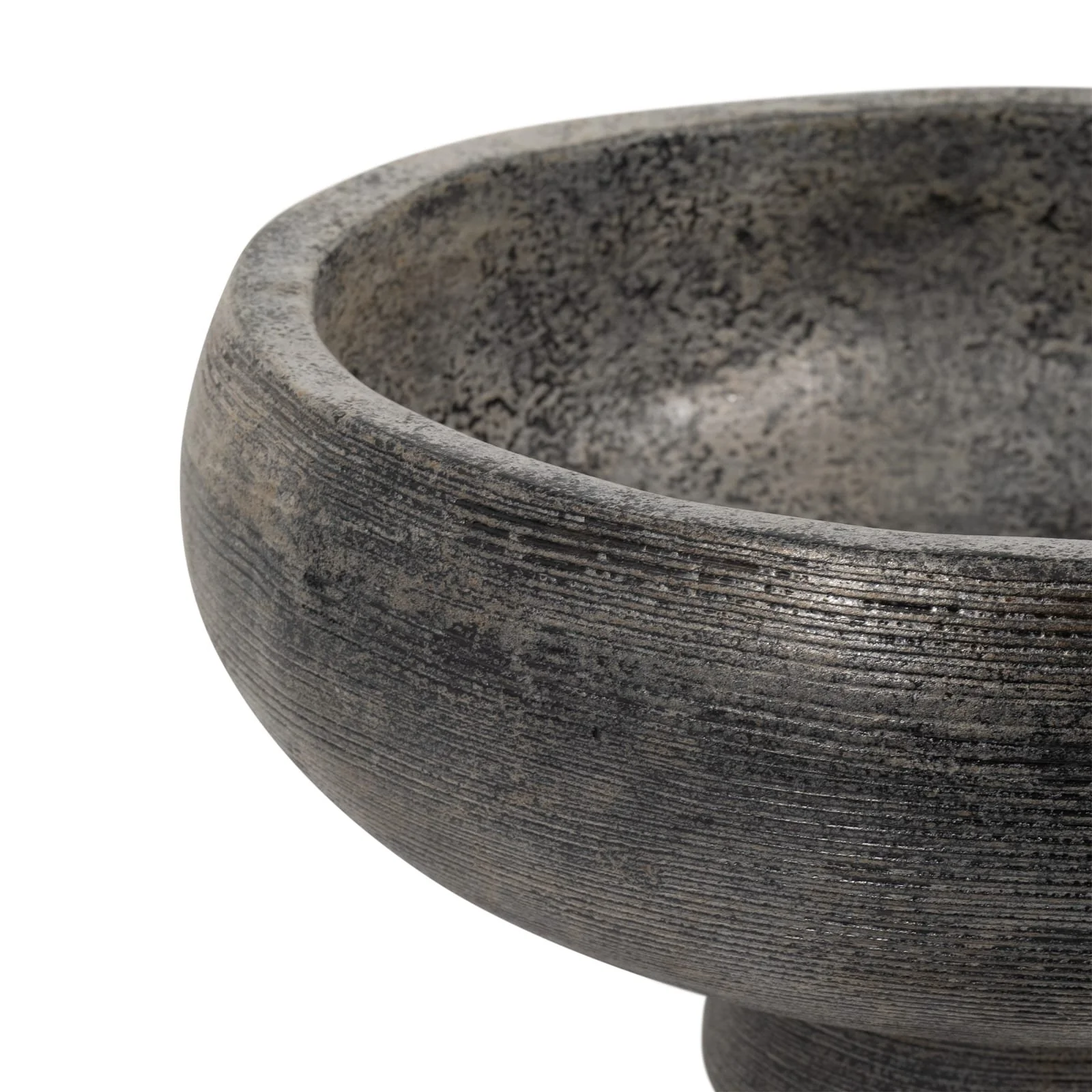 Terracotta, 14" Etched Bowl On Stand, Multi - Image 4