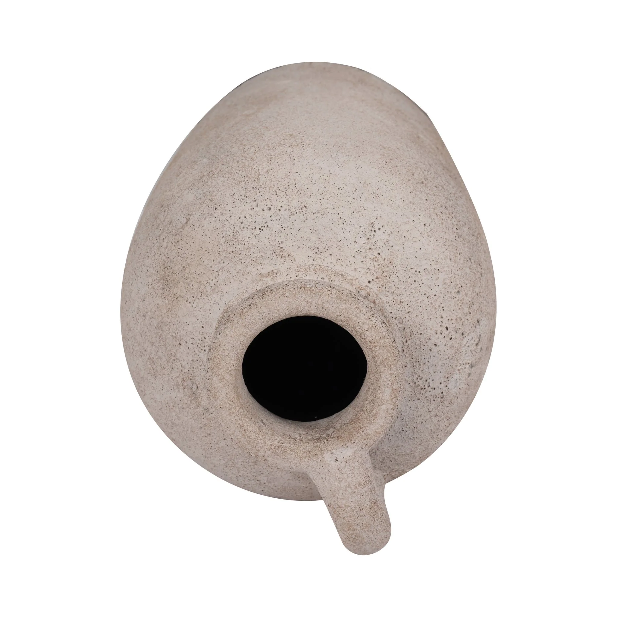 Terracotta, 16" Bottle Vase W/ Handle, Ivory - Image 6