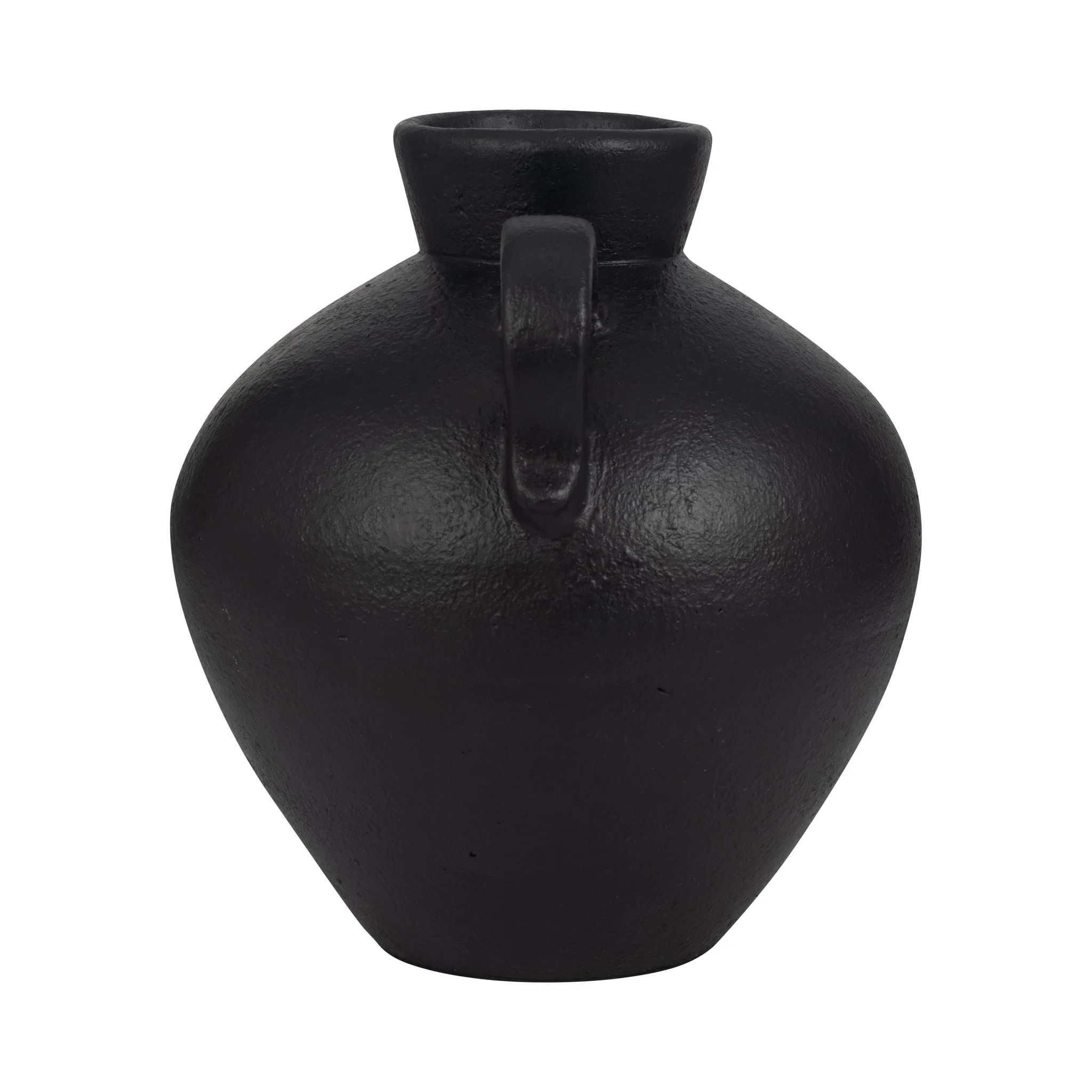 Terracotta, 16" Organic Jug With 2 Handles, Black - Image 4