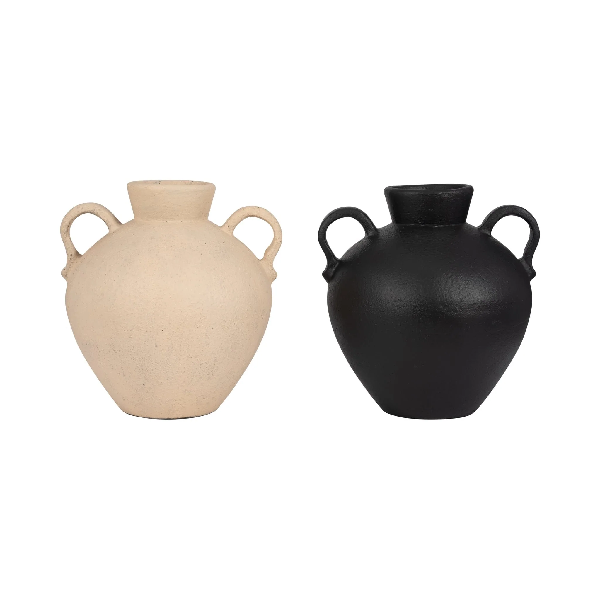 Terracotta, 17" Organic Jug With 2 Handles, Ivory - Image 8