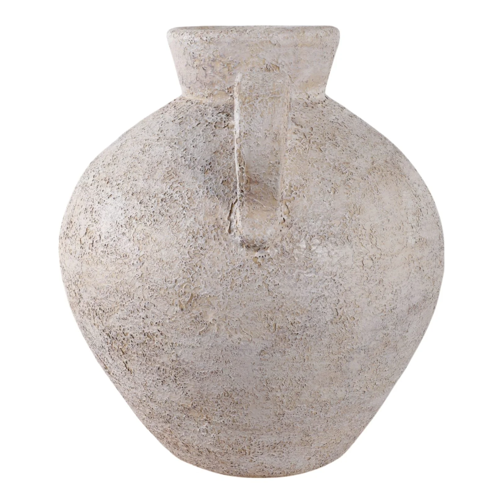 Terracotta, 17" Organic Jug With Handles, Ivory - Image 3