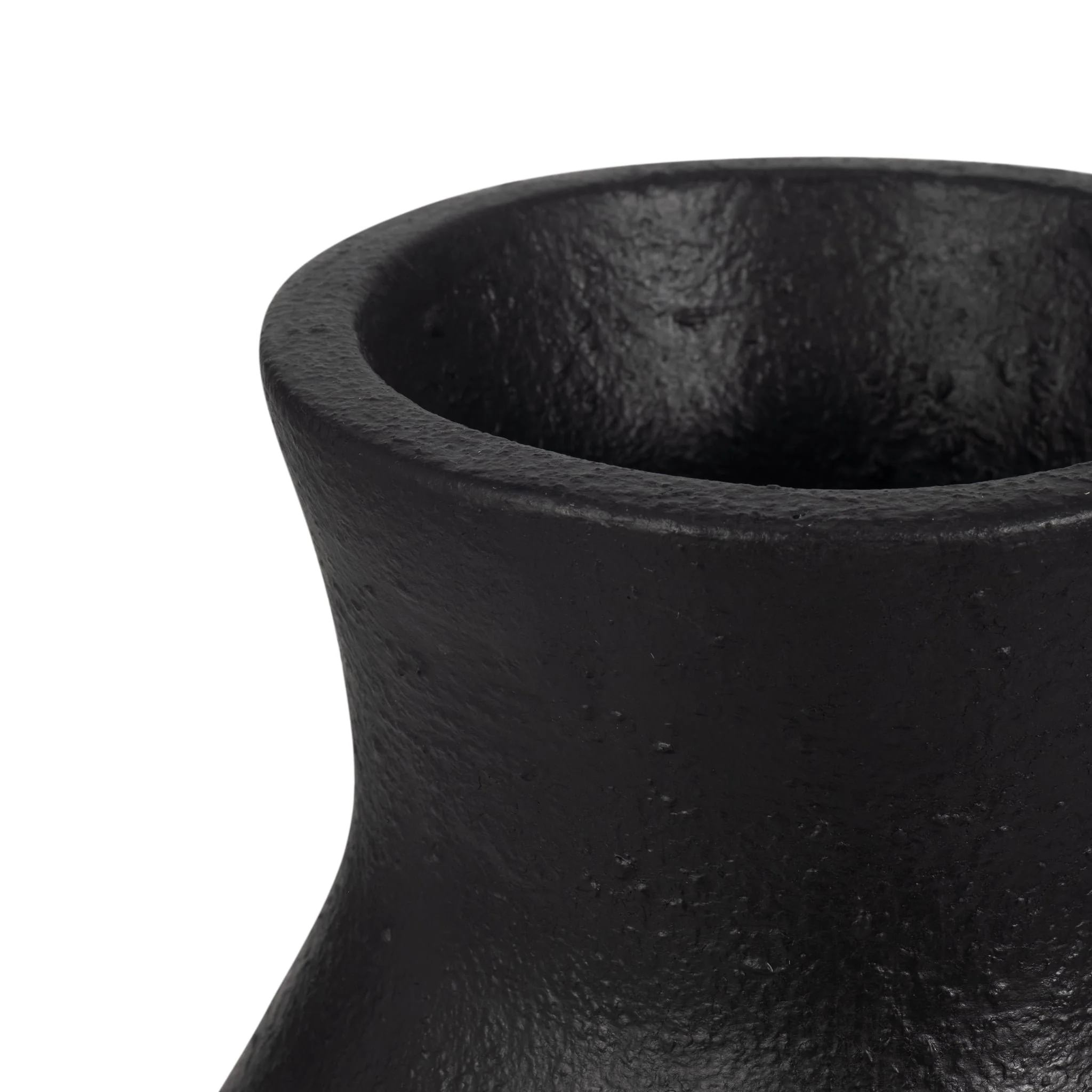 Terracotta, 18" Organic Vase, Black - Image 4
