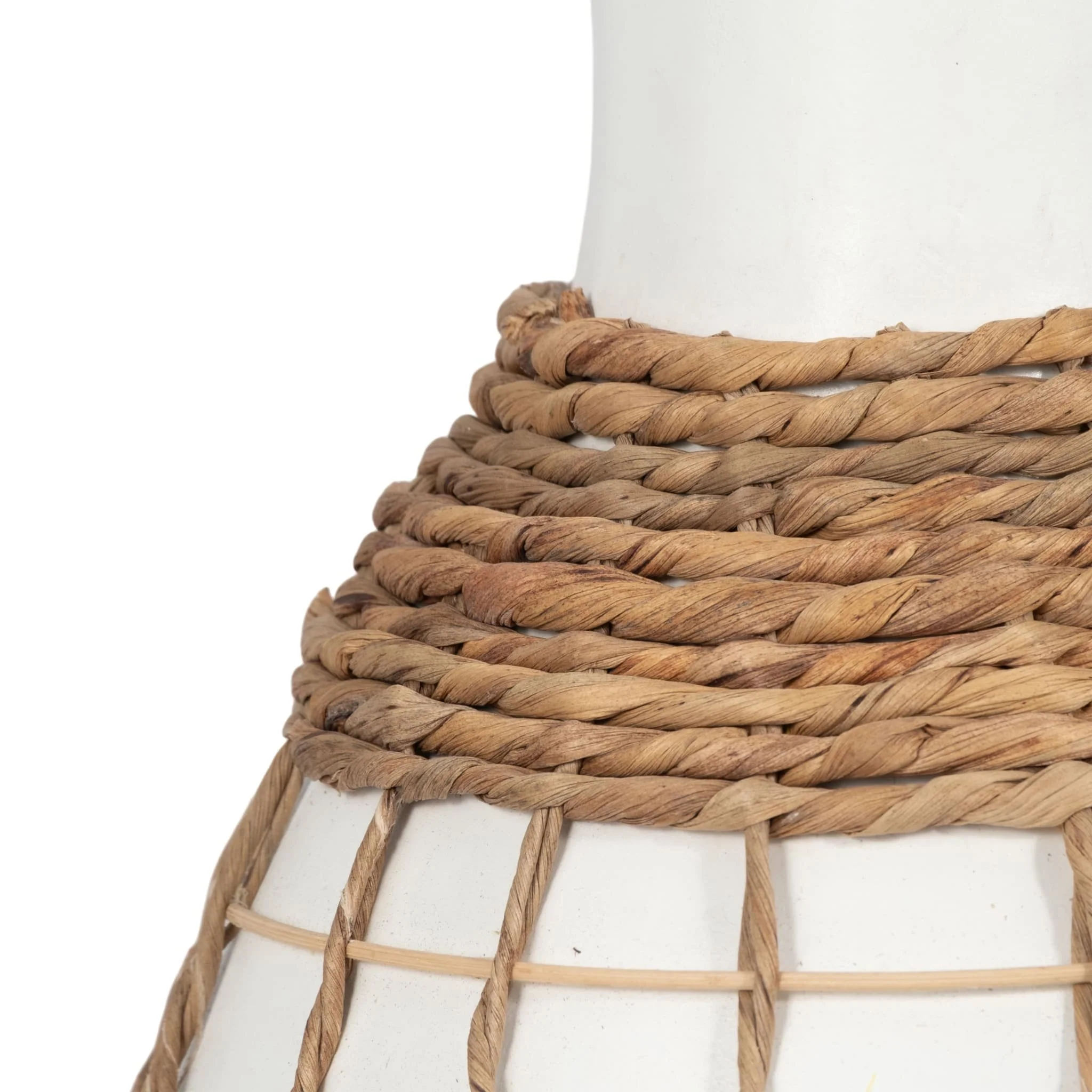 Terracotta, 18"h Bottle Vase, White/brown - Image 4