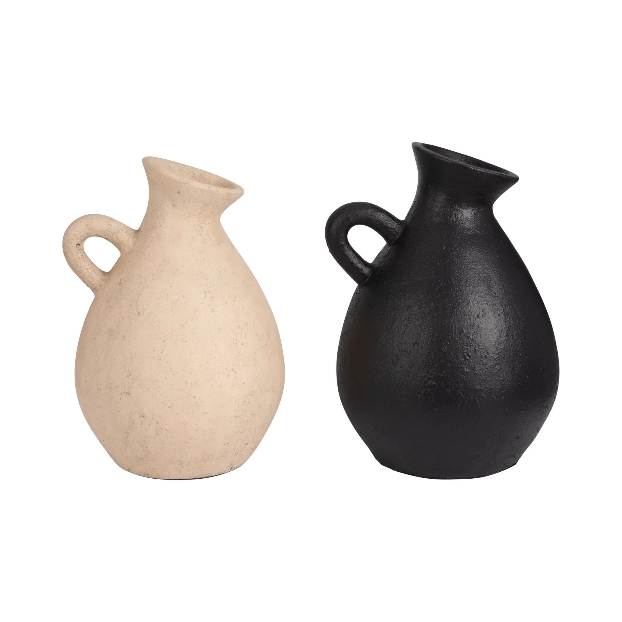 Terracotta, 19" Organic Jug With Handle, Ivory - Image 8