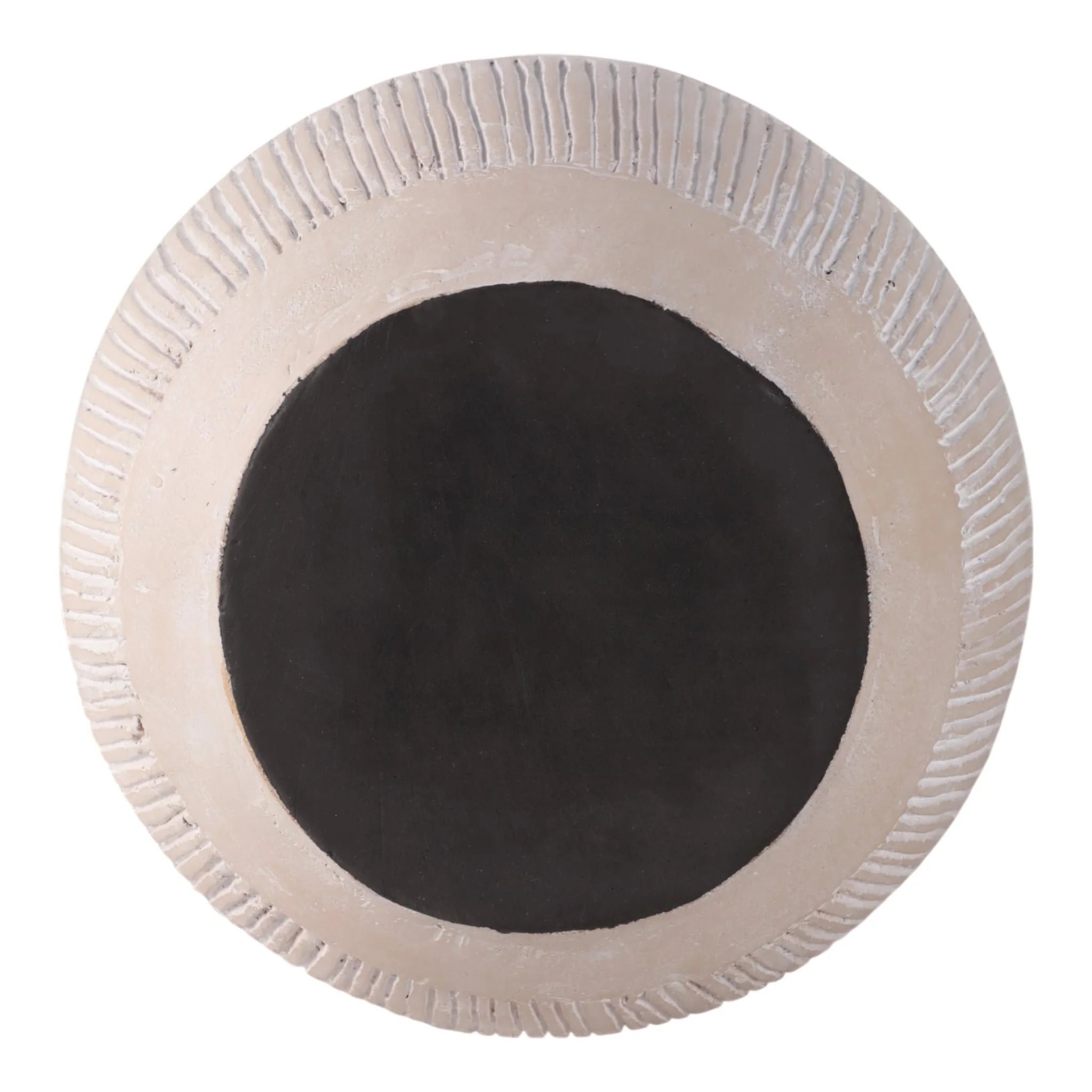 Terracotta, 19" Organic Vase With Lines, Ivory - Image 7