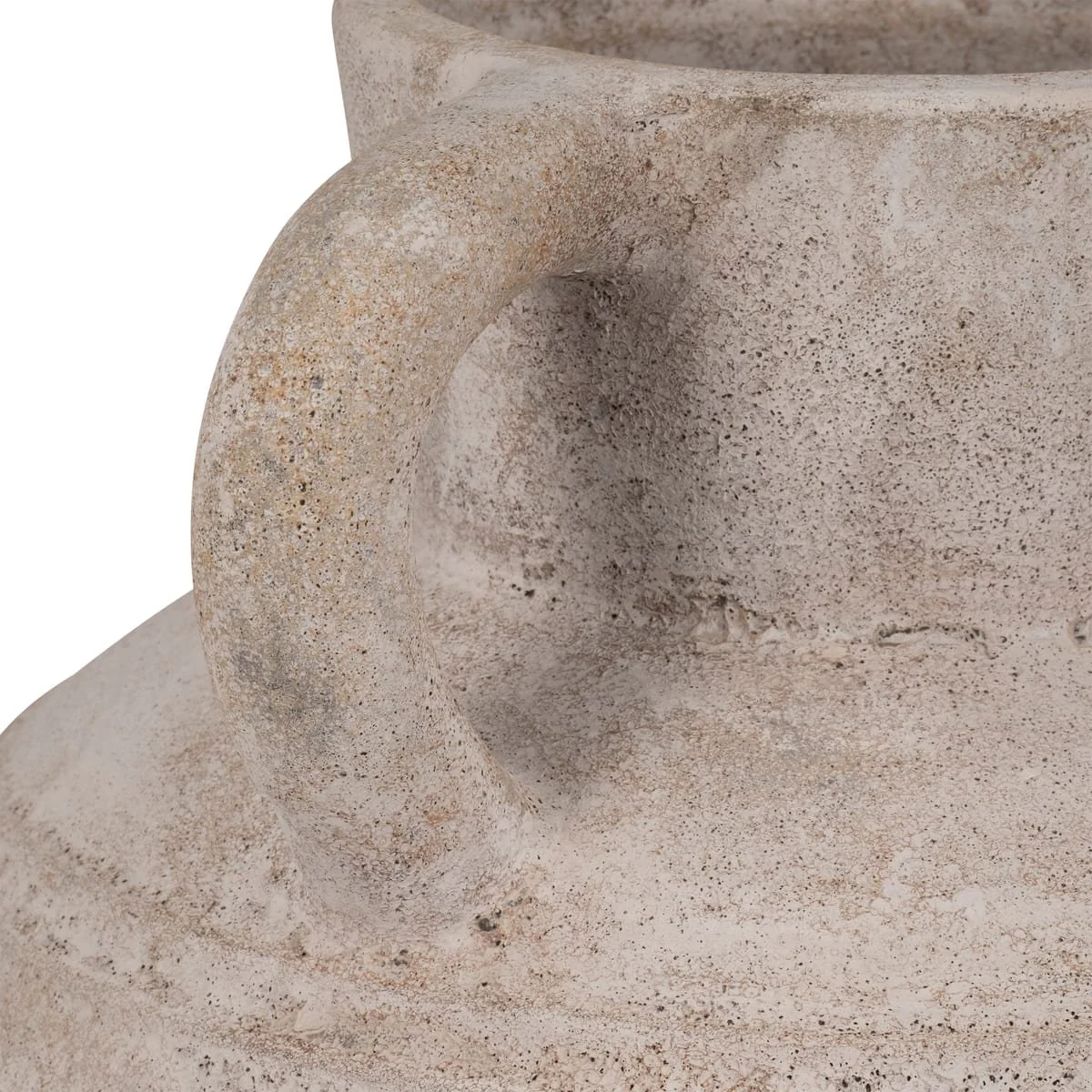 Terracotta, 22" Jug Vase W/ Handle, Ivory - Image 6