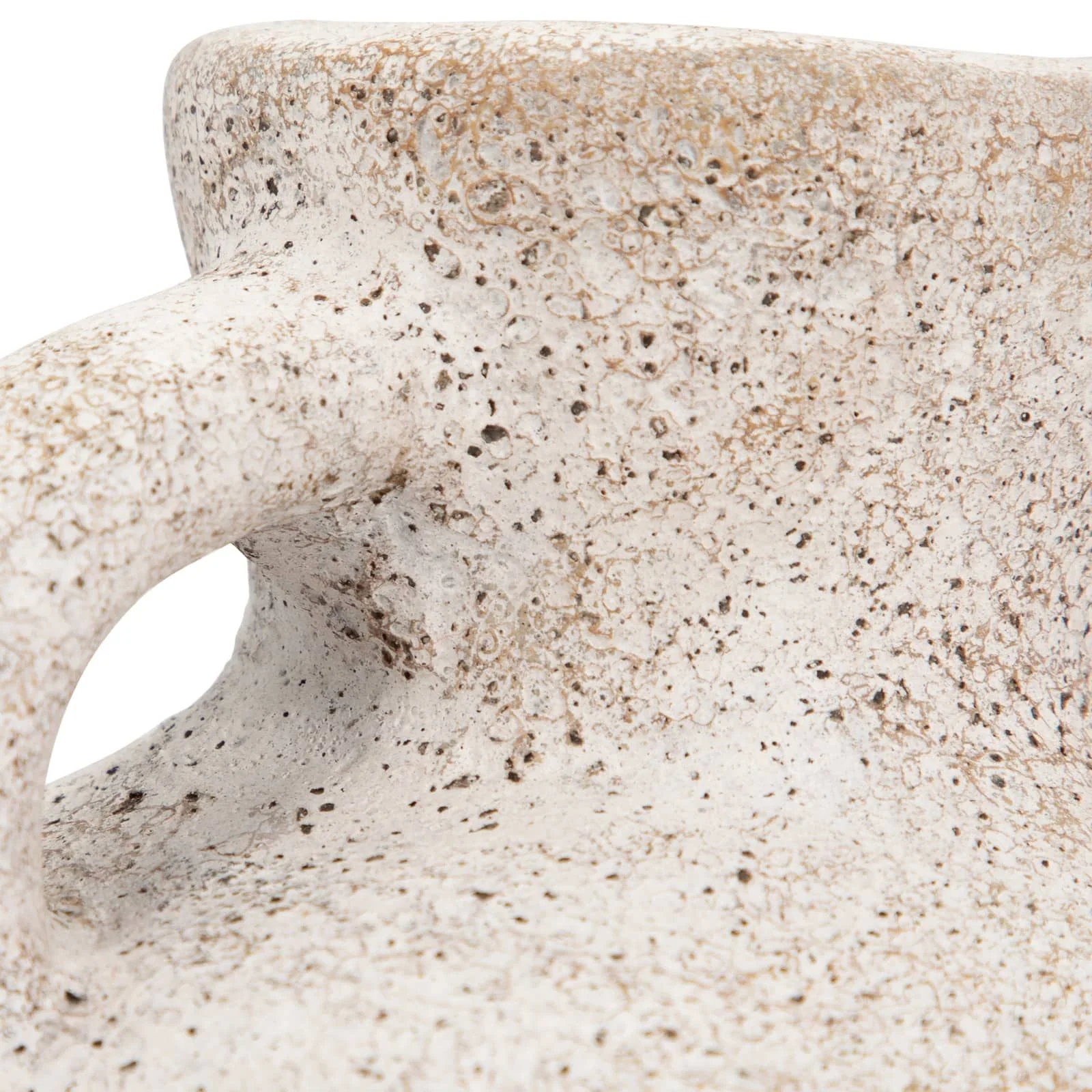 Terracotta, 7" Double Handle Vase, Ivory - Image 5