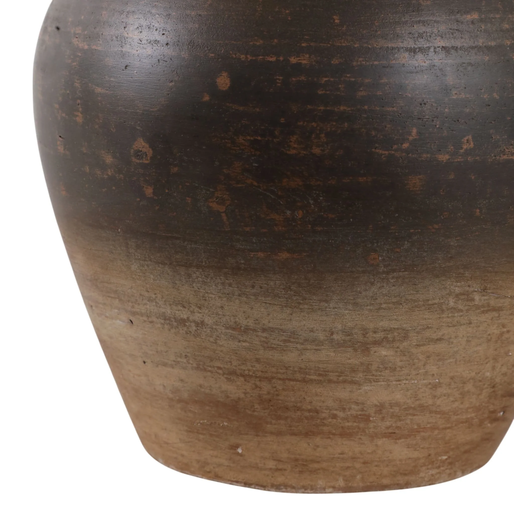 Terracotta, 9" Vase With Handles, Chcolate Brown - Image 5