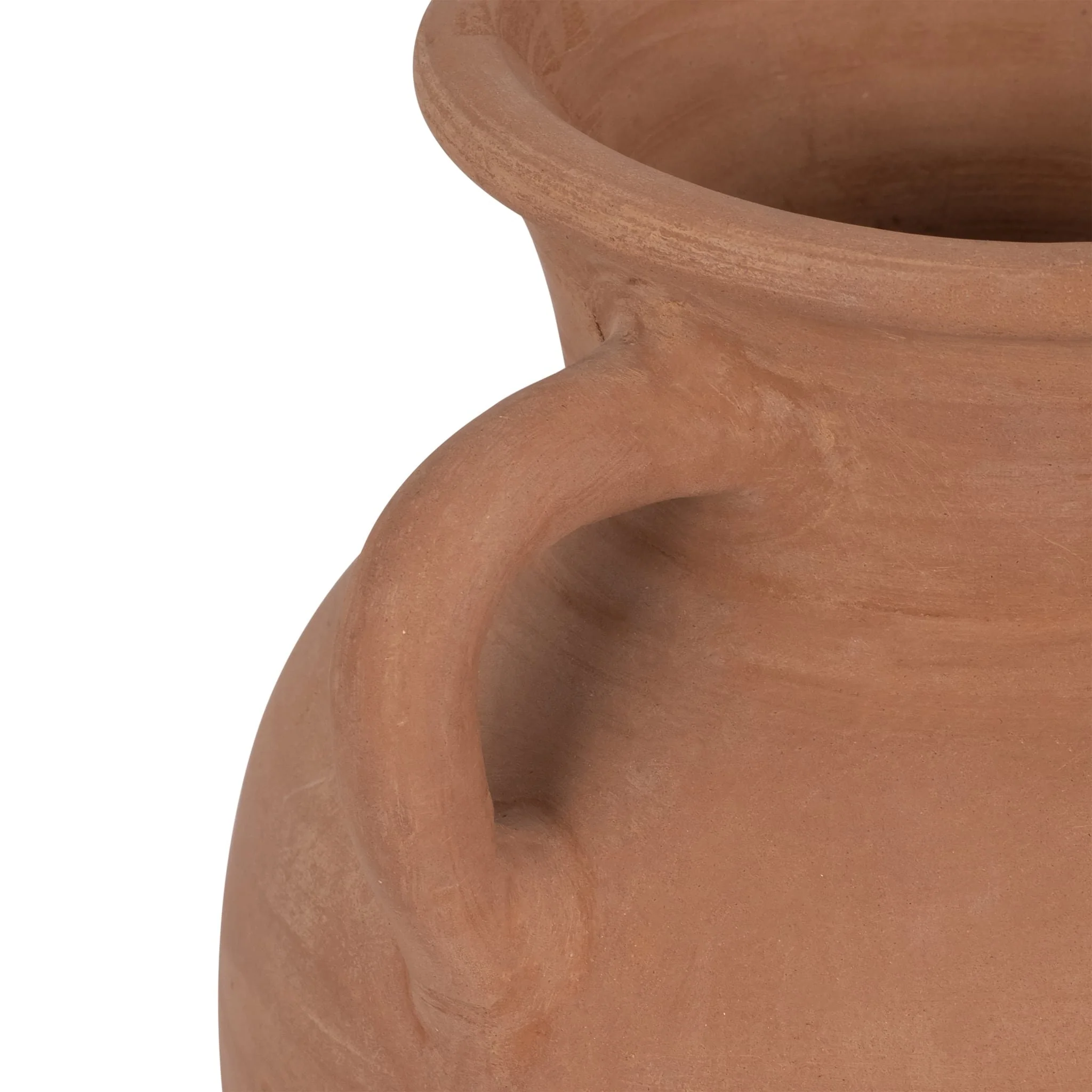 Terracotta, 9" Vase With Handles, Natural - Image 5