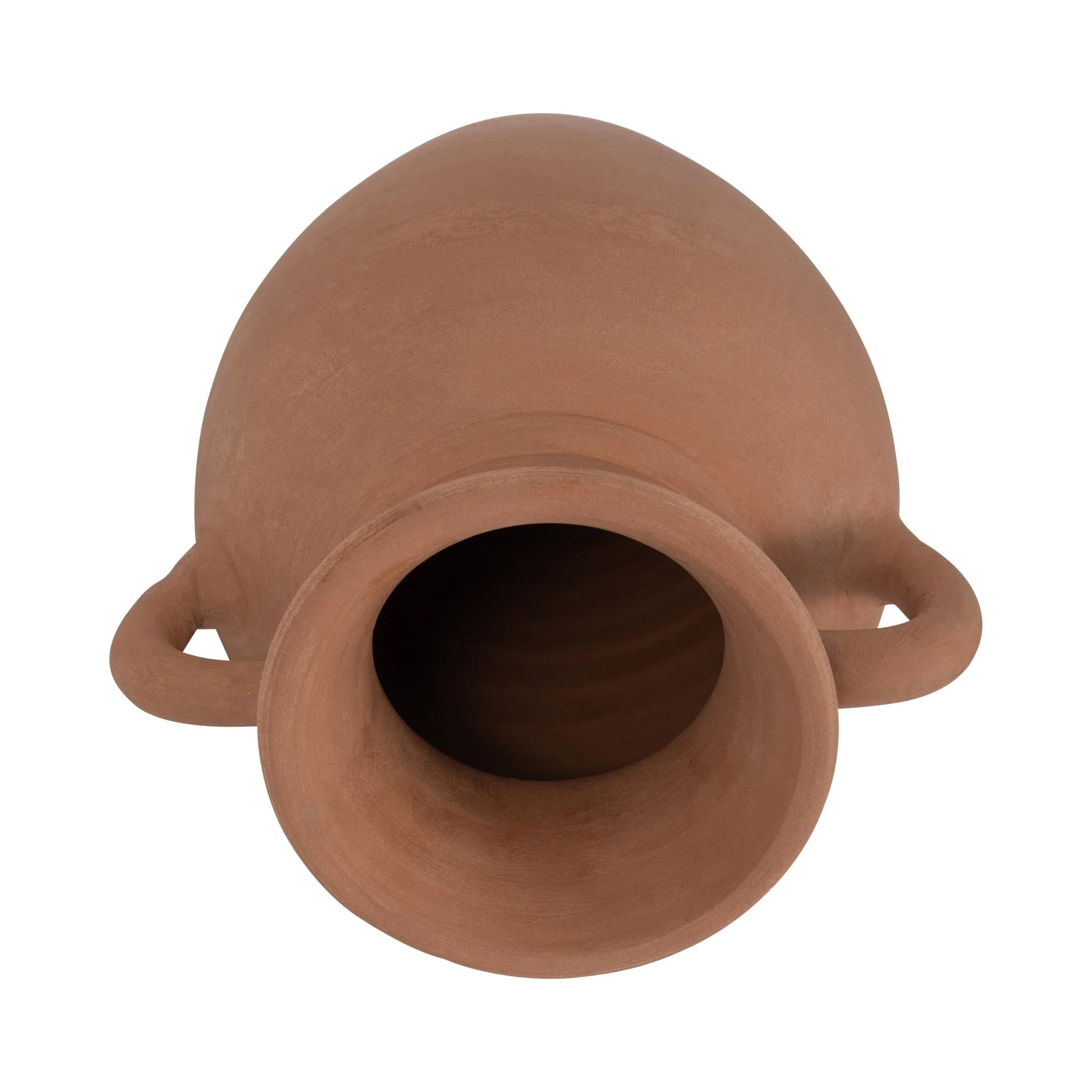 Terracotta, 9" Vase With Handles, Natural - Image 6