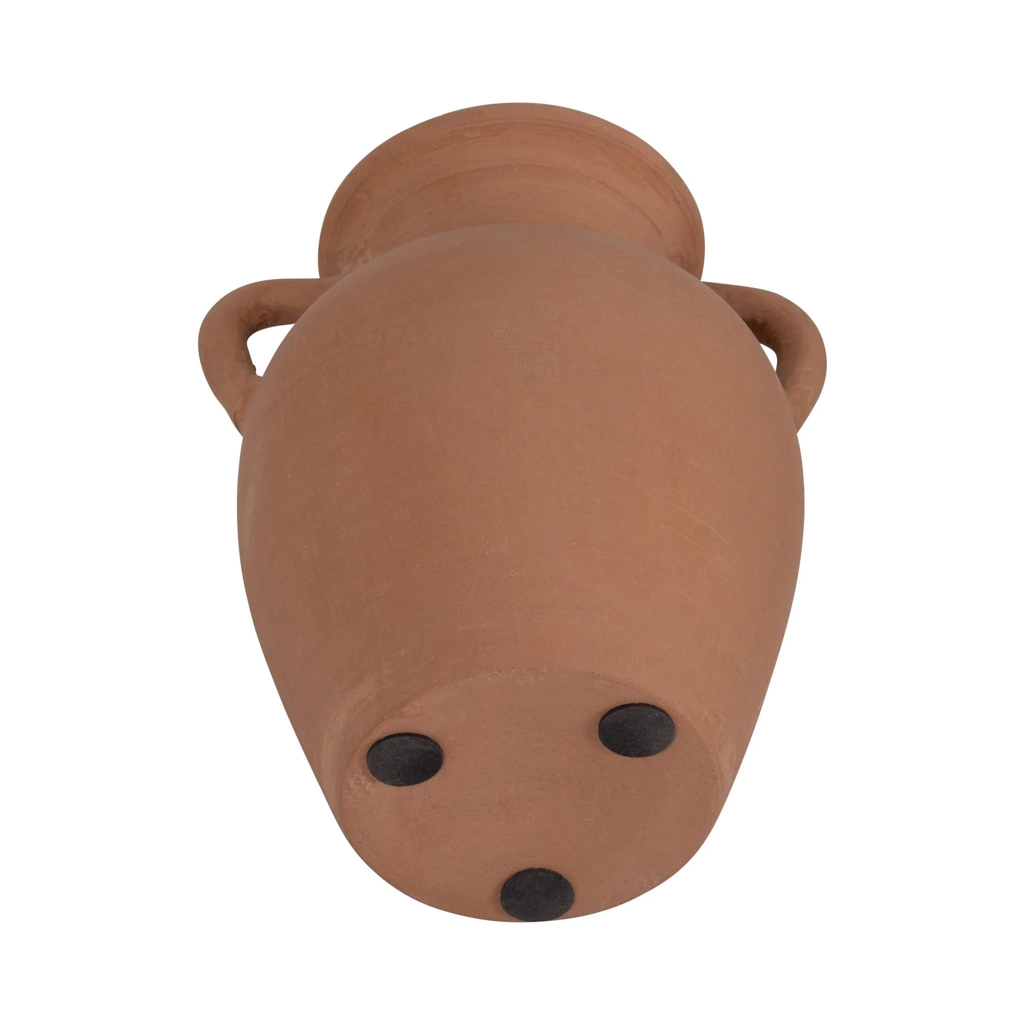Terracotta, 9" Vase With Handles, Natural - Image 7