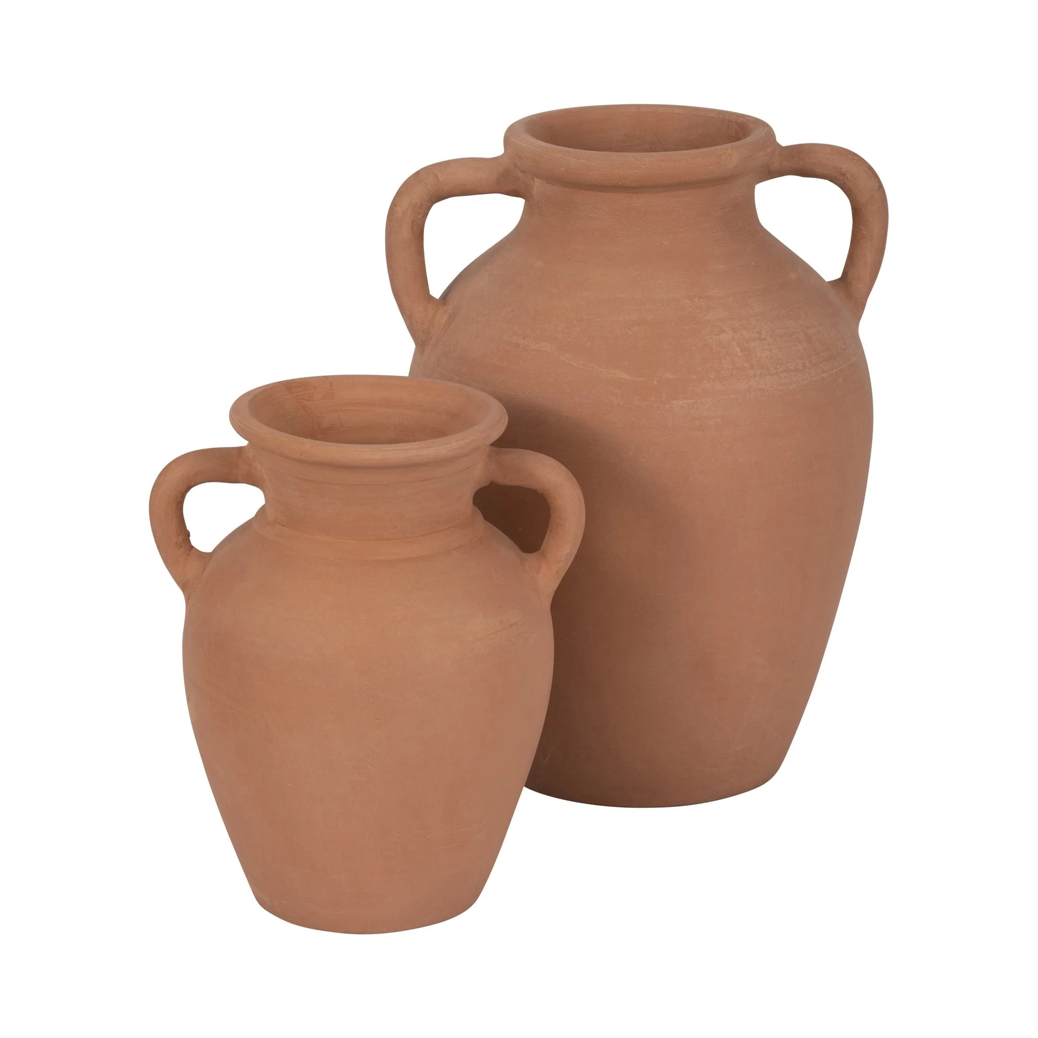 Terracotta, 9" Vase With Handles, Natural - Image 8