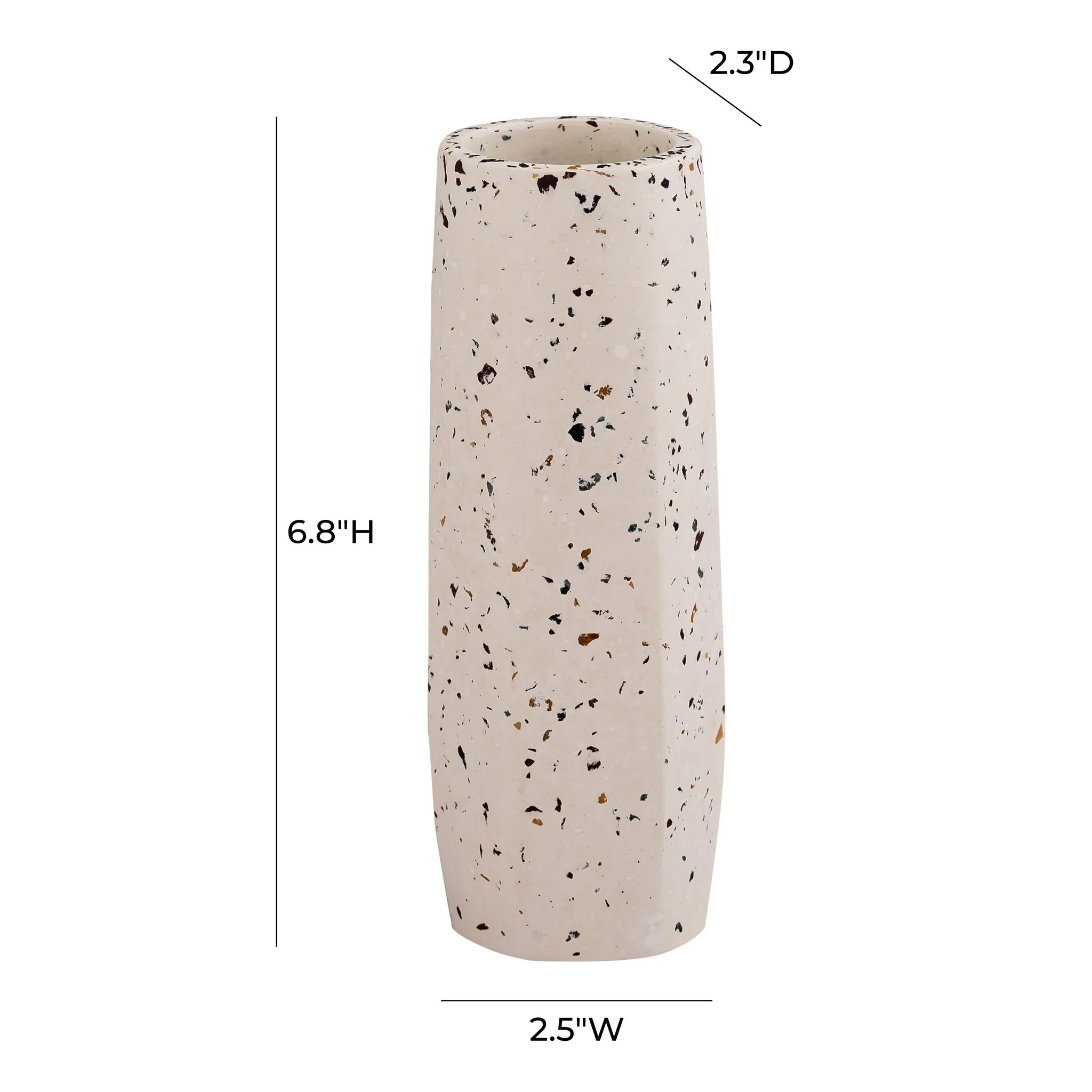 Terrazzo White Vase - Small Skinny - Image 4