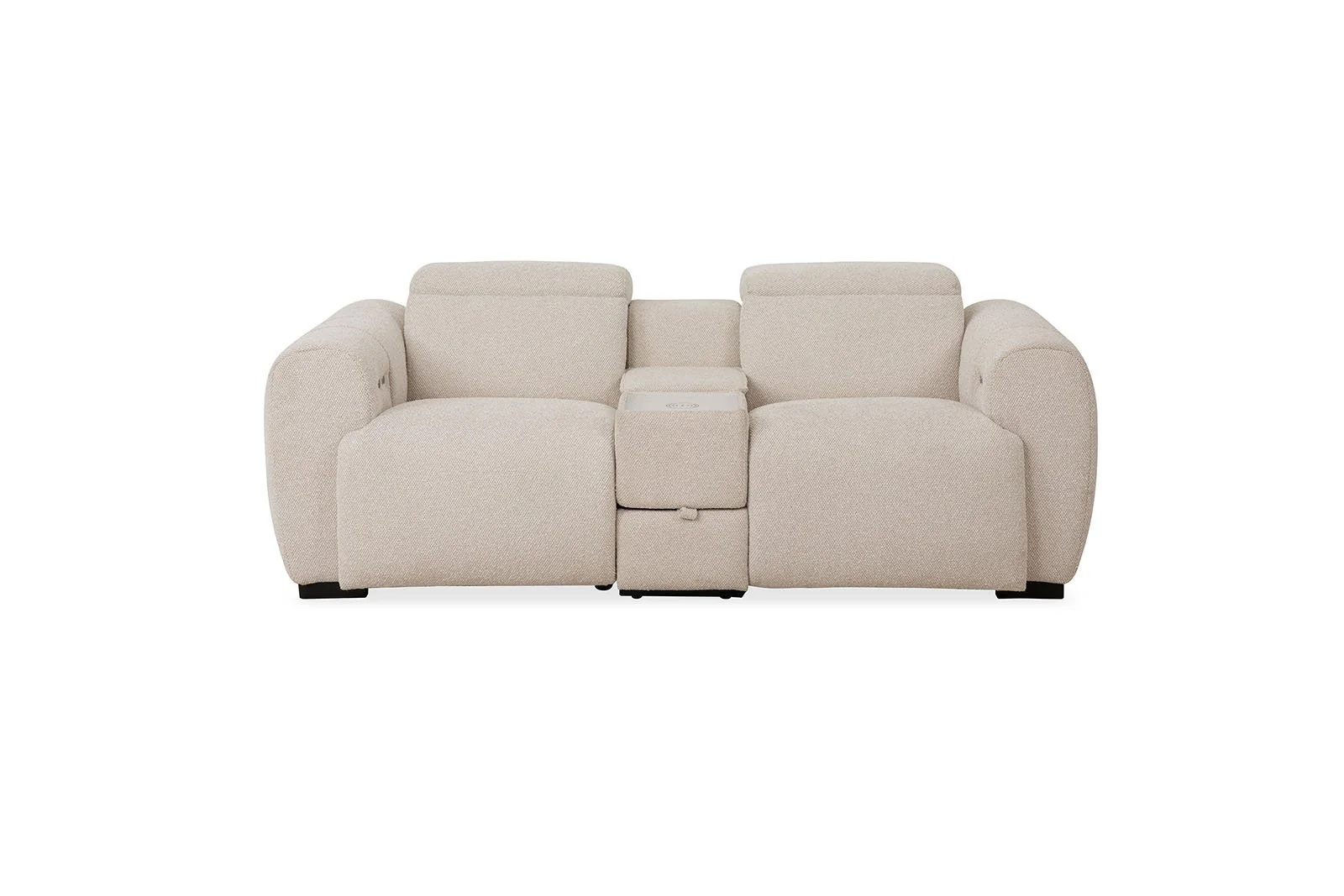 Thaddea Power Loveseat, White - Image 2