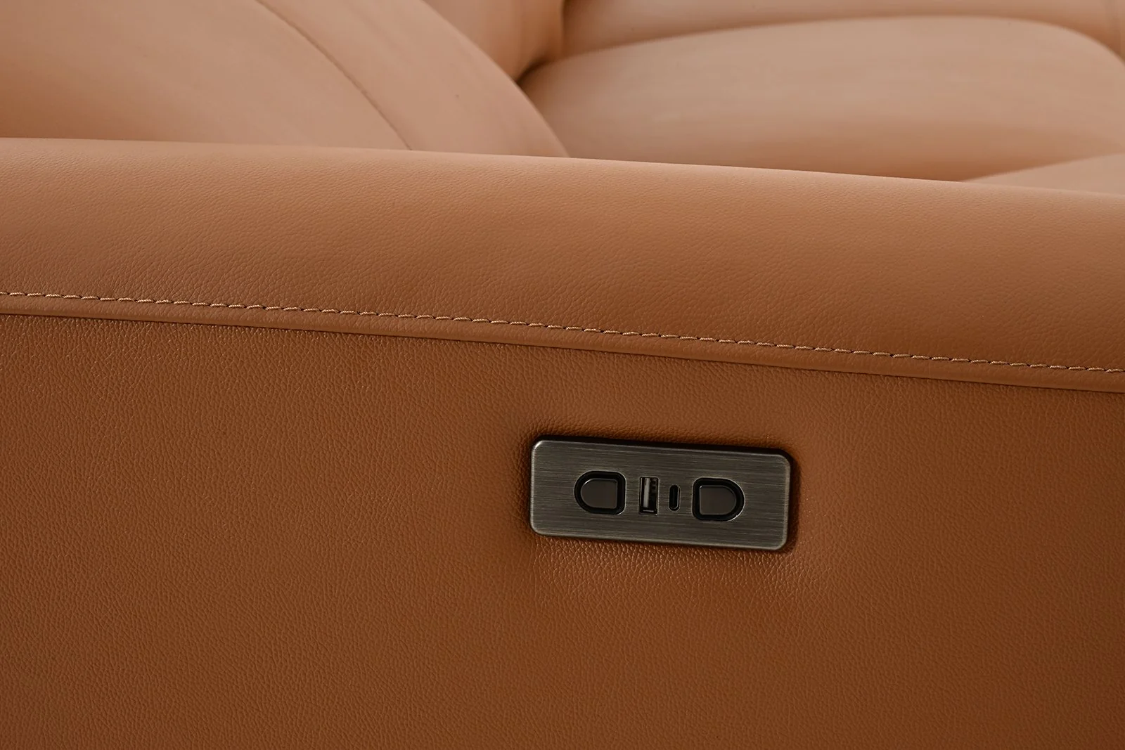 Themis Power Sectional, Left Chaise, Brown Clay - Image 3