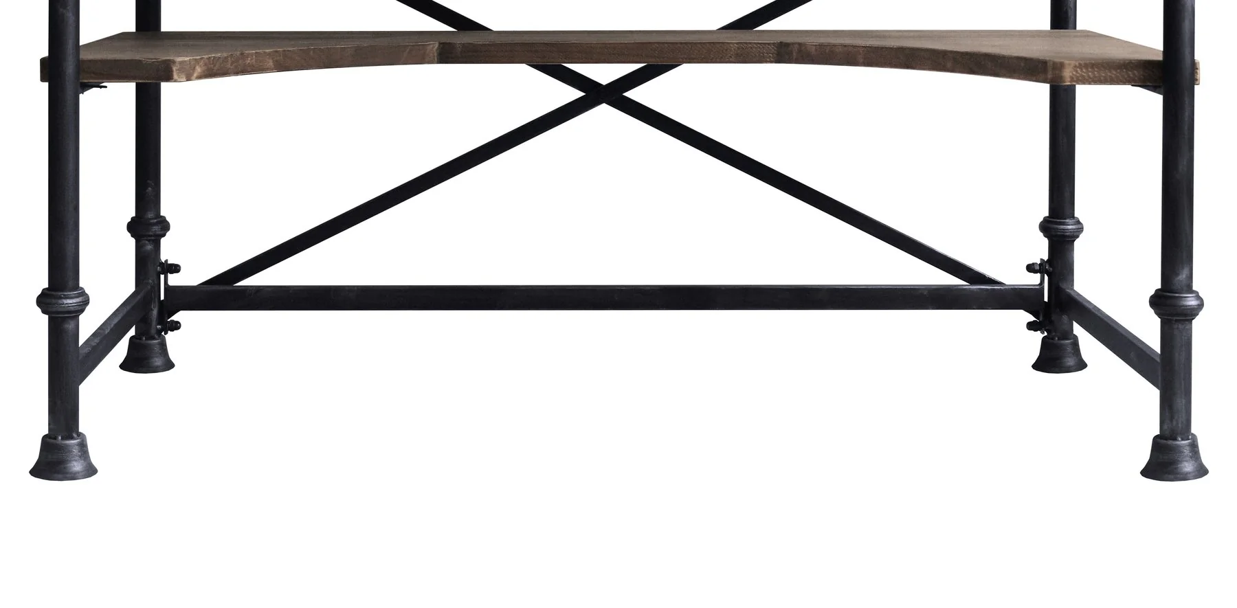 Theo Industrial Desk in Industrial Gray and Pine Wood Top - Image 6