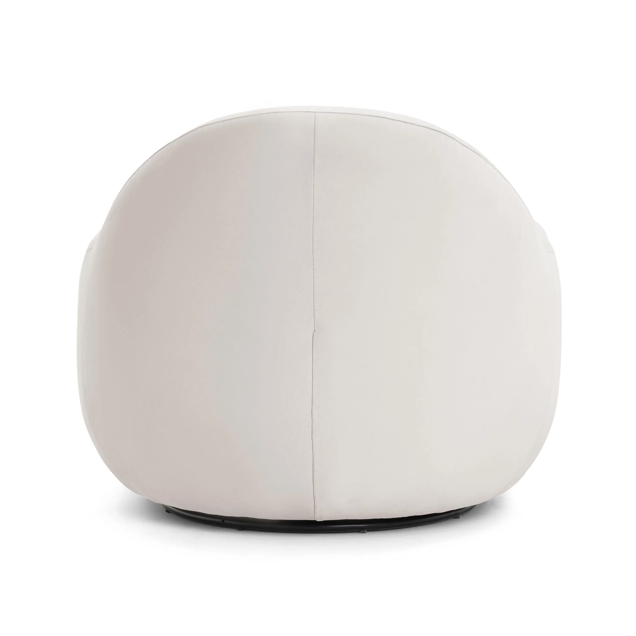 Tiago Cream Velvet Swivel Chair - Image 5