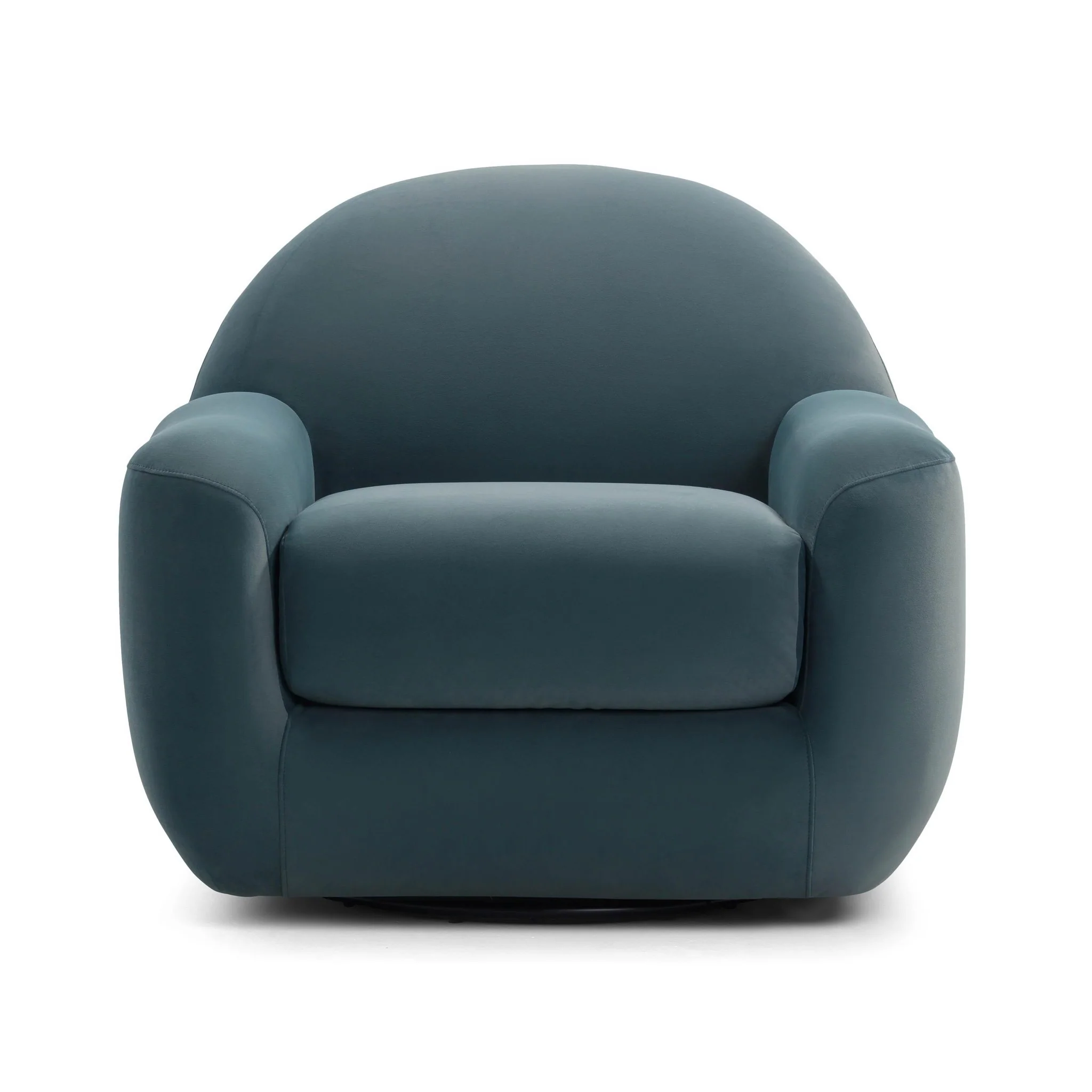 Tiago Dark Teal Velvet Swivel Chair - Image 3