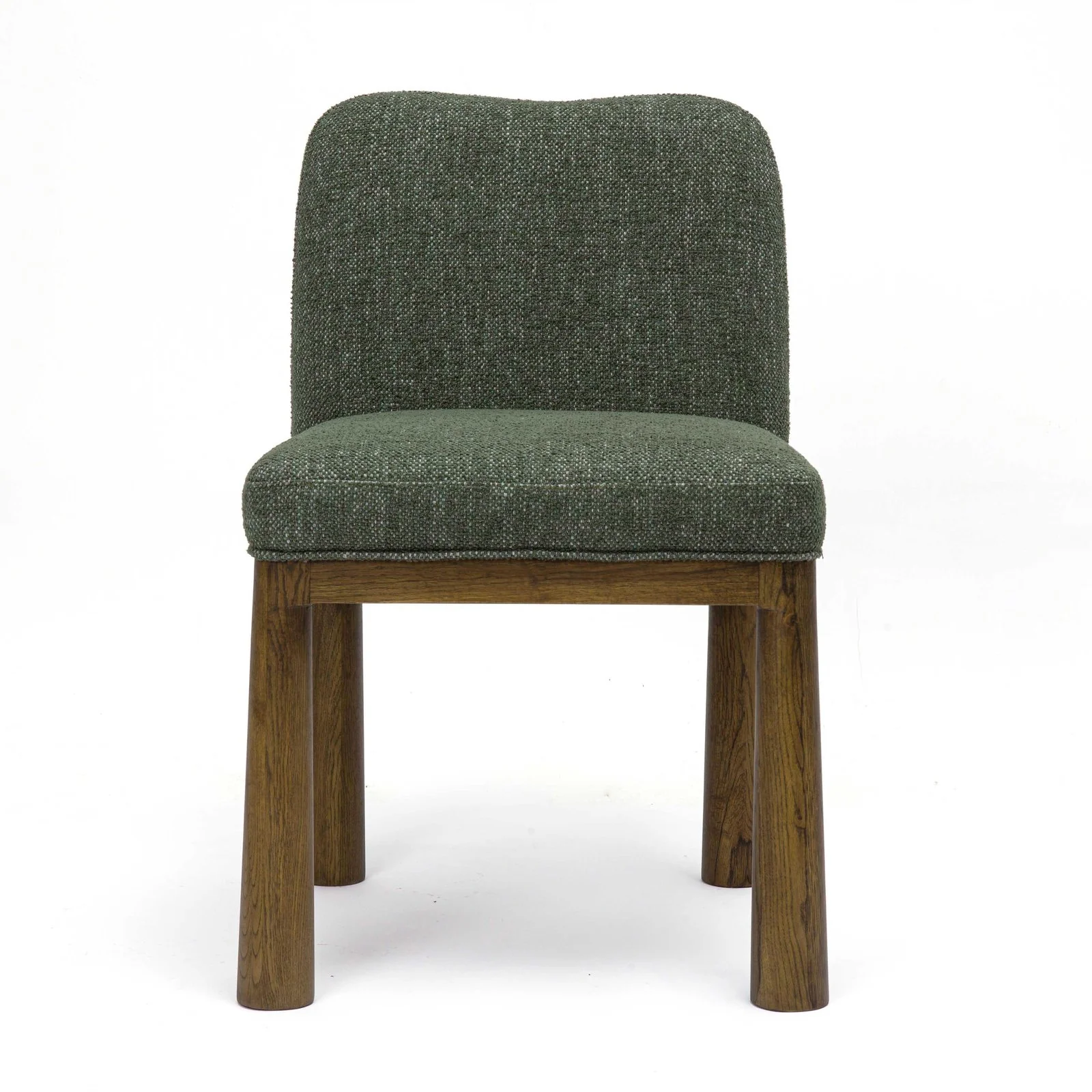 Tiara Forest Green Performance Basketweave Fabric Dining Chair - Image 3