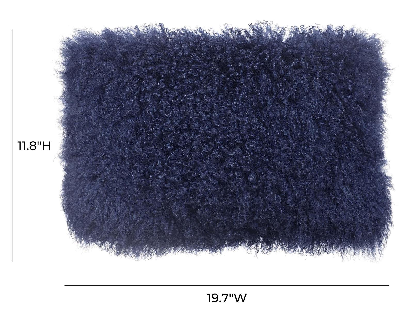 Tibetan Sheep Long Blue Pillow - Image 4