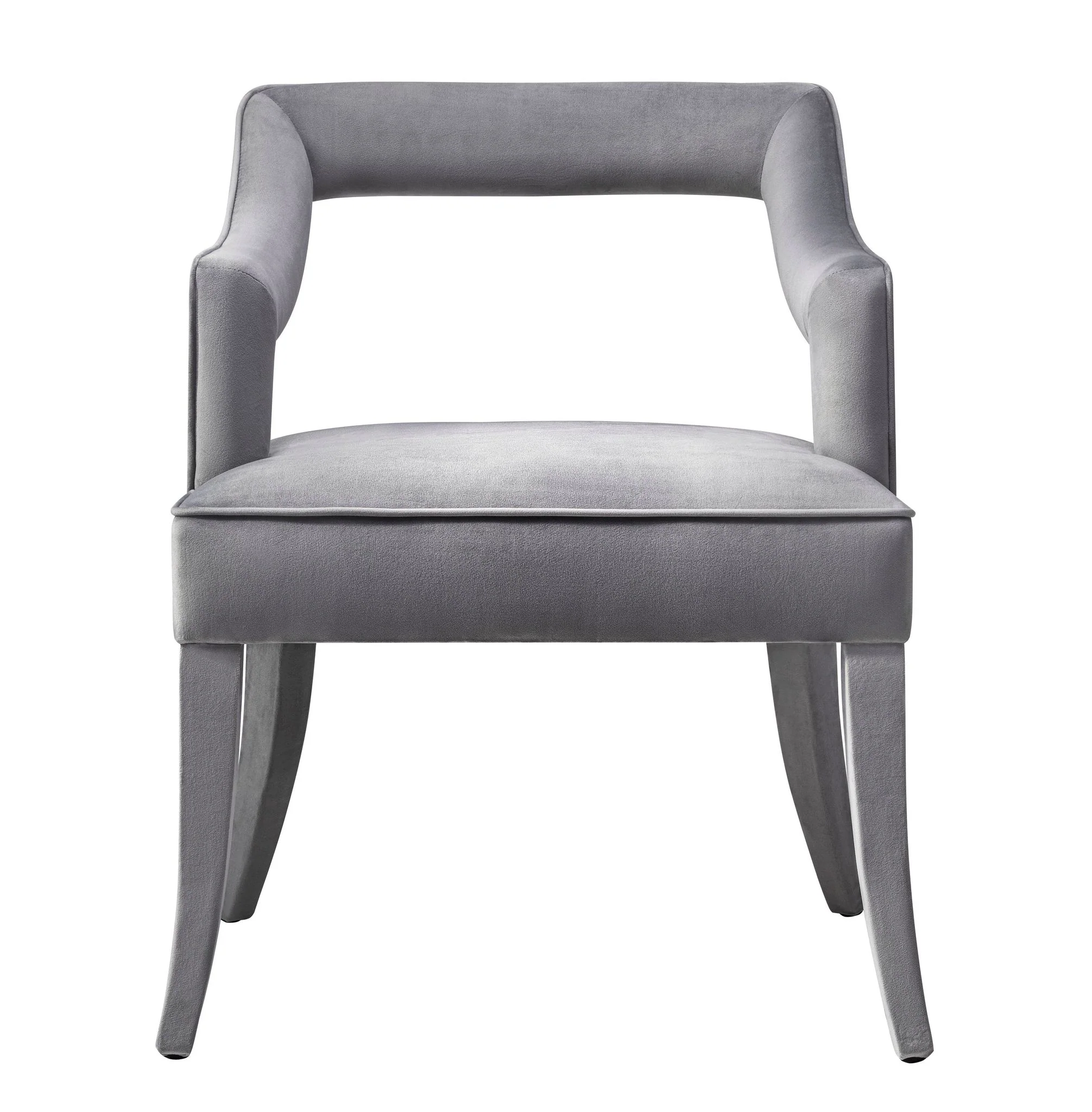 Tiffany Grey Velvet Chair - Image 3