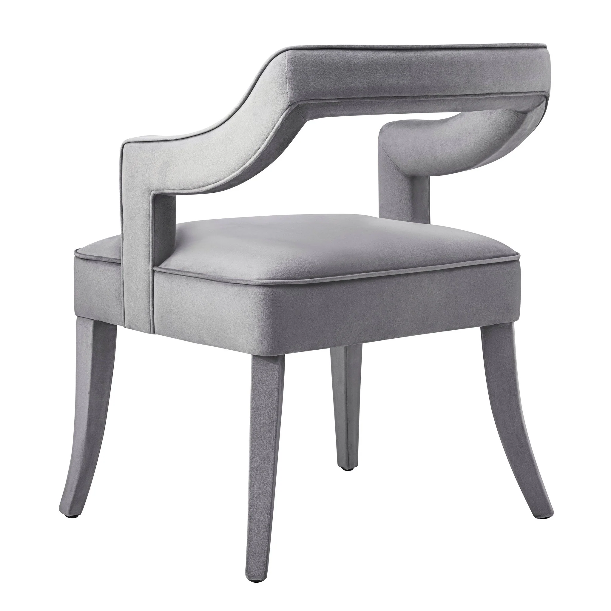 Tiffany Grey Velvet Chair - Image 4