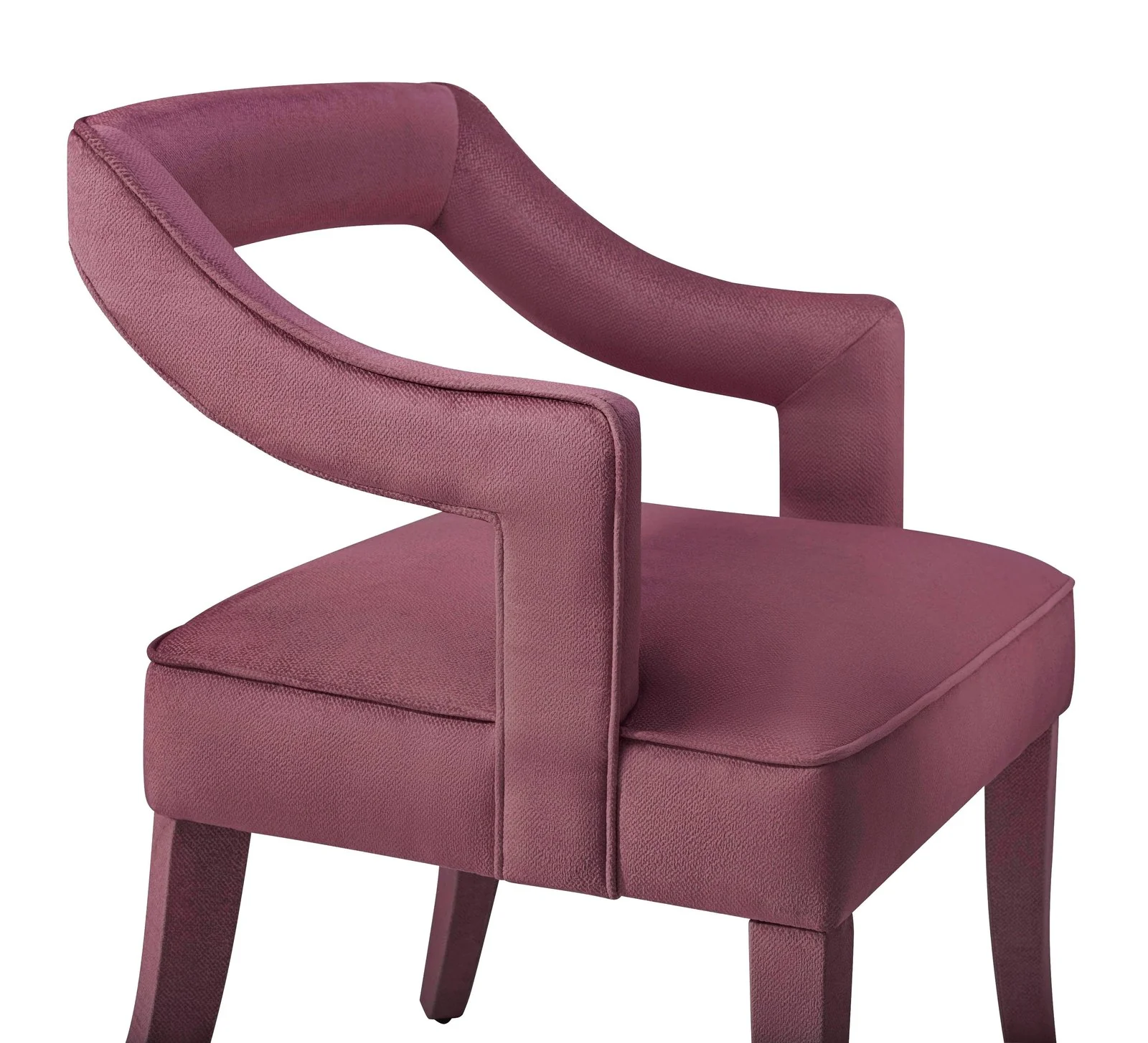 Tiffany Pink Slub Velvet Chair - Image 5