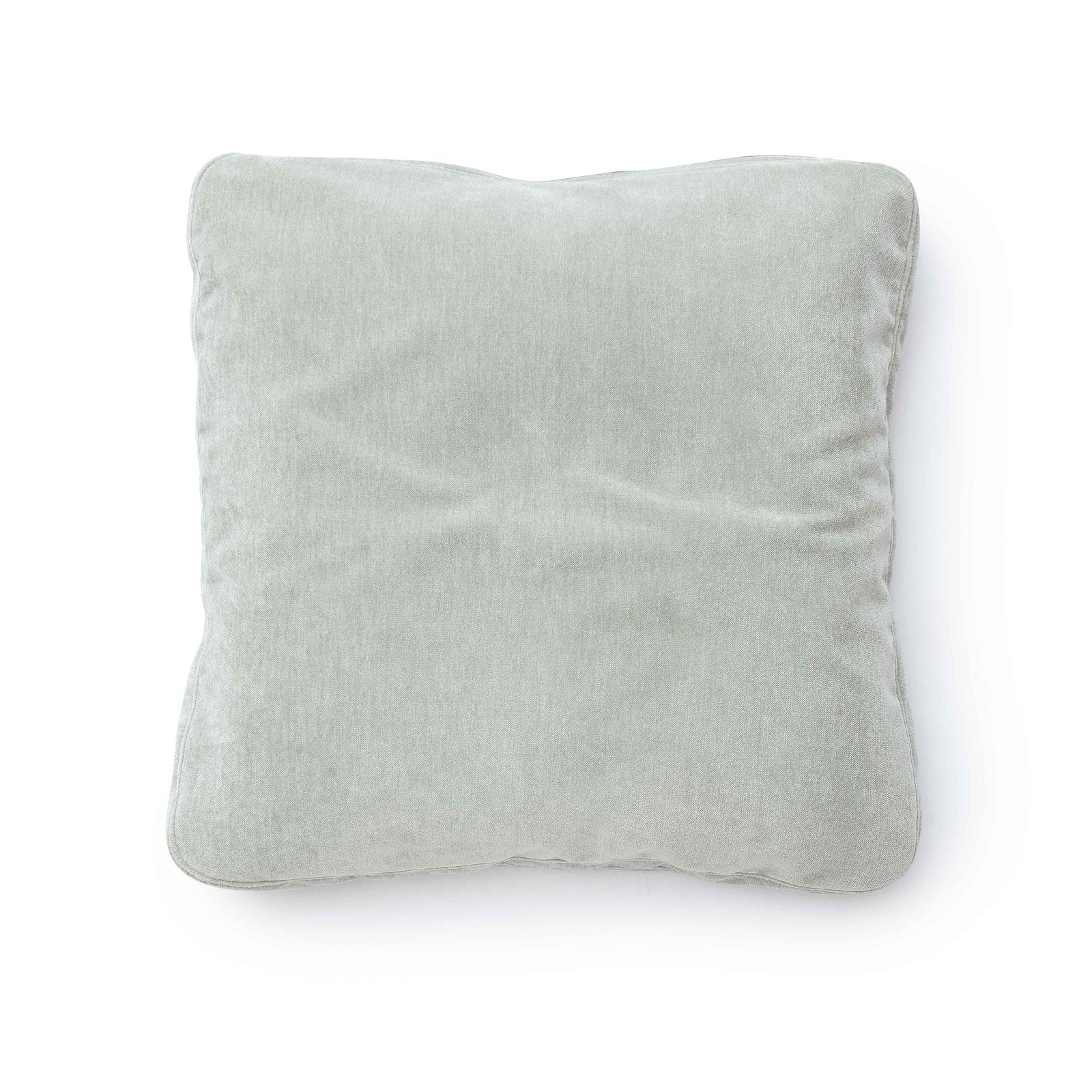 Tipsy Mint Green Upcycled Chenille 20 x 20 inch Square Floppy Pillow - Image 3