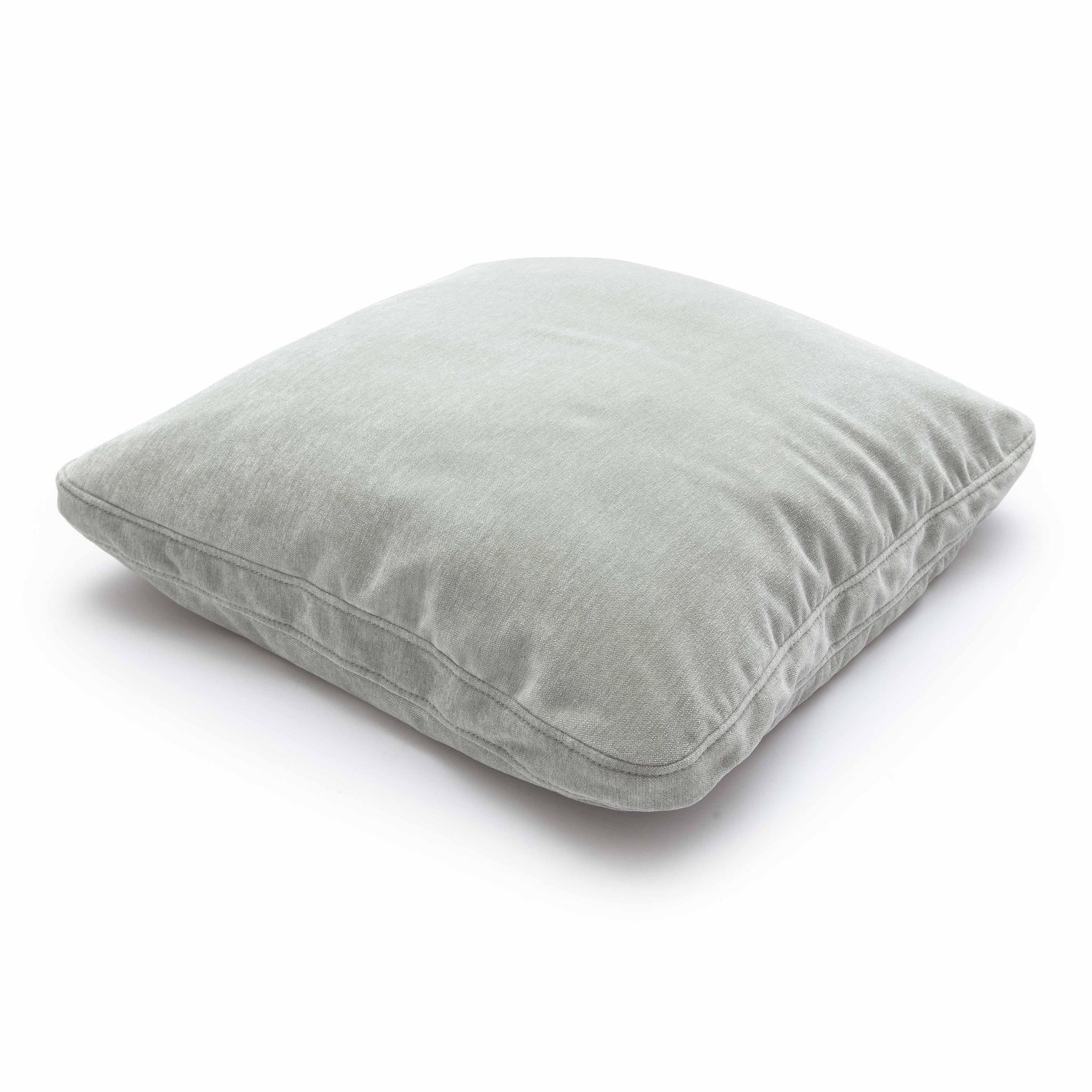 Tipsy Mint Green Upcycled Chenille 24 x 24 inch Square Floppy Pillow - Image 3