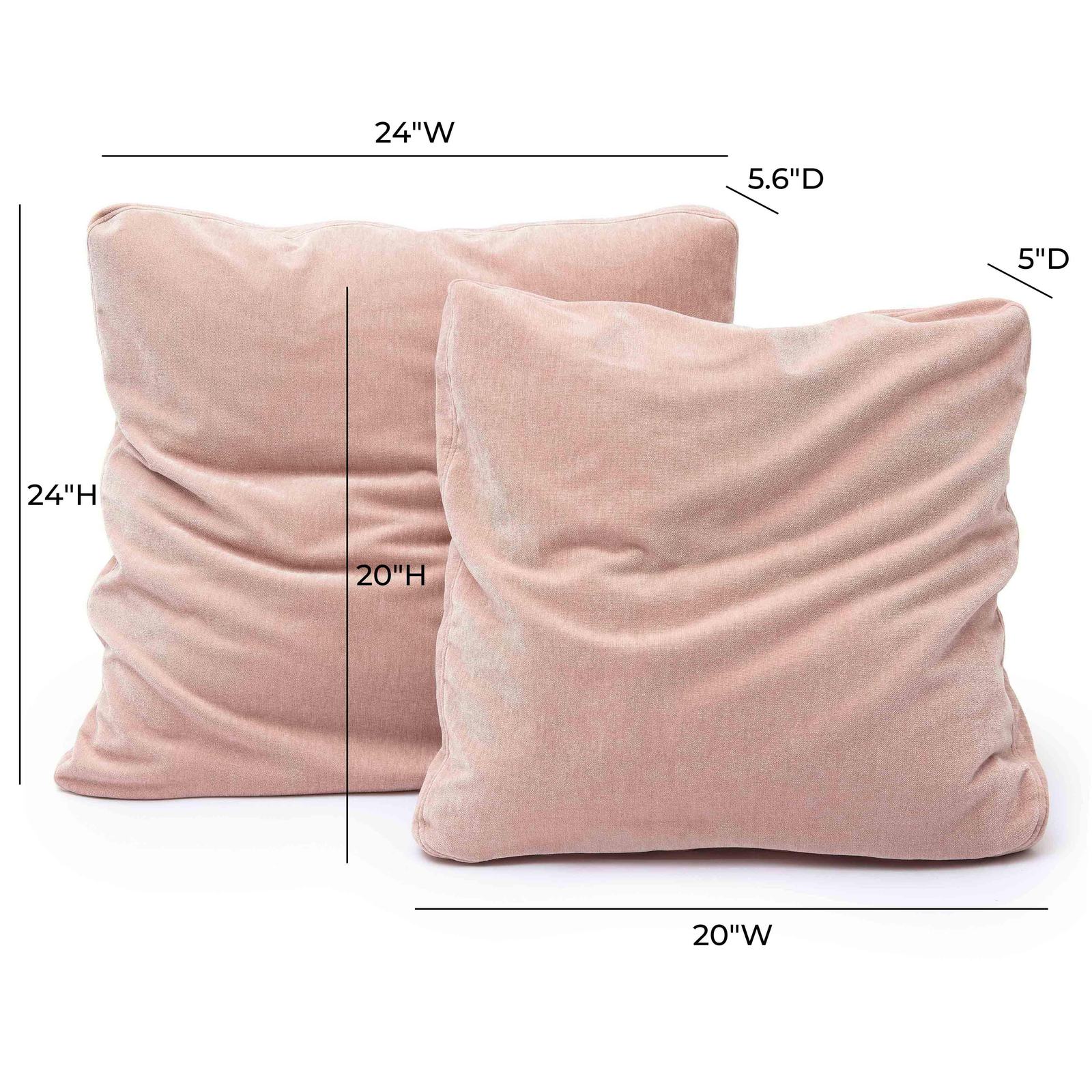Tipsy Rose Upcycled Chenille 24 x 24 inch Square Floppy Pillow - Image 5
