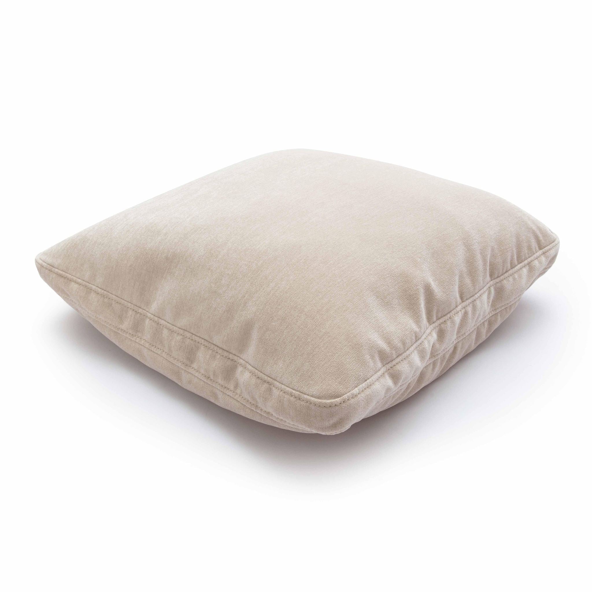 Tipsy Taupe Upcycle Chenille 24 x 24 inch Square Floppy Pillow - Image 3