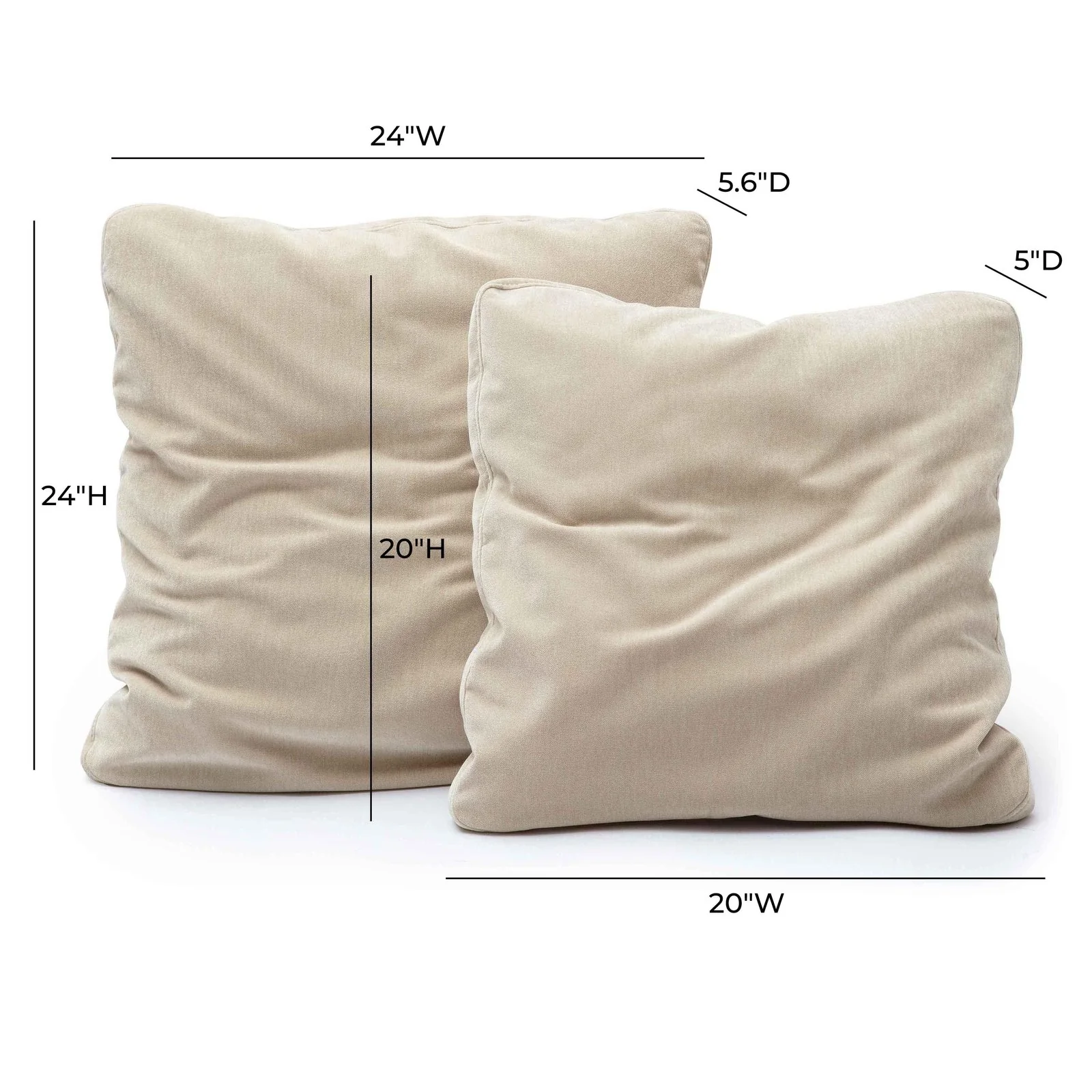 Tipsy Taupe Upcycle Chenille 24 x 24 inch Square Floppy Pillow - Image 5