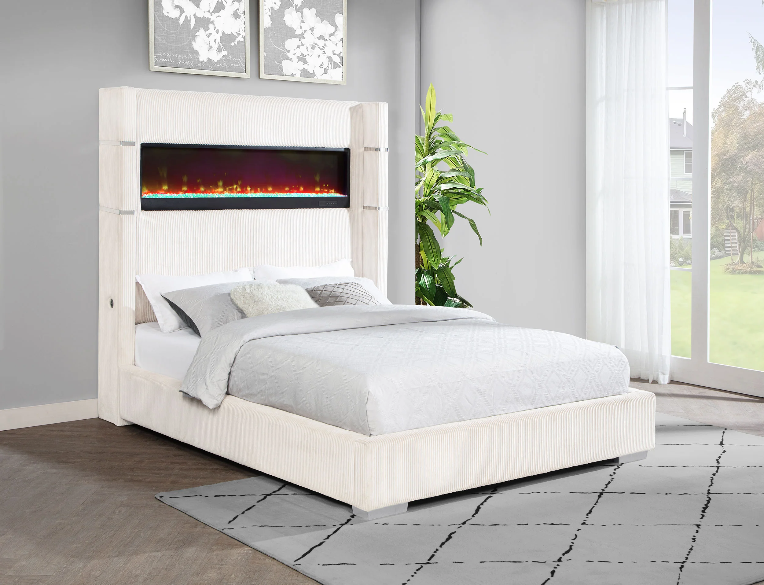 Tisdall Wingback Bed with Flame Visualizer - Image 22