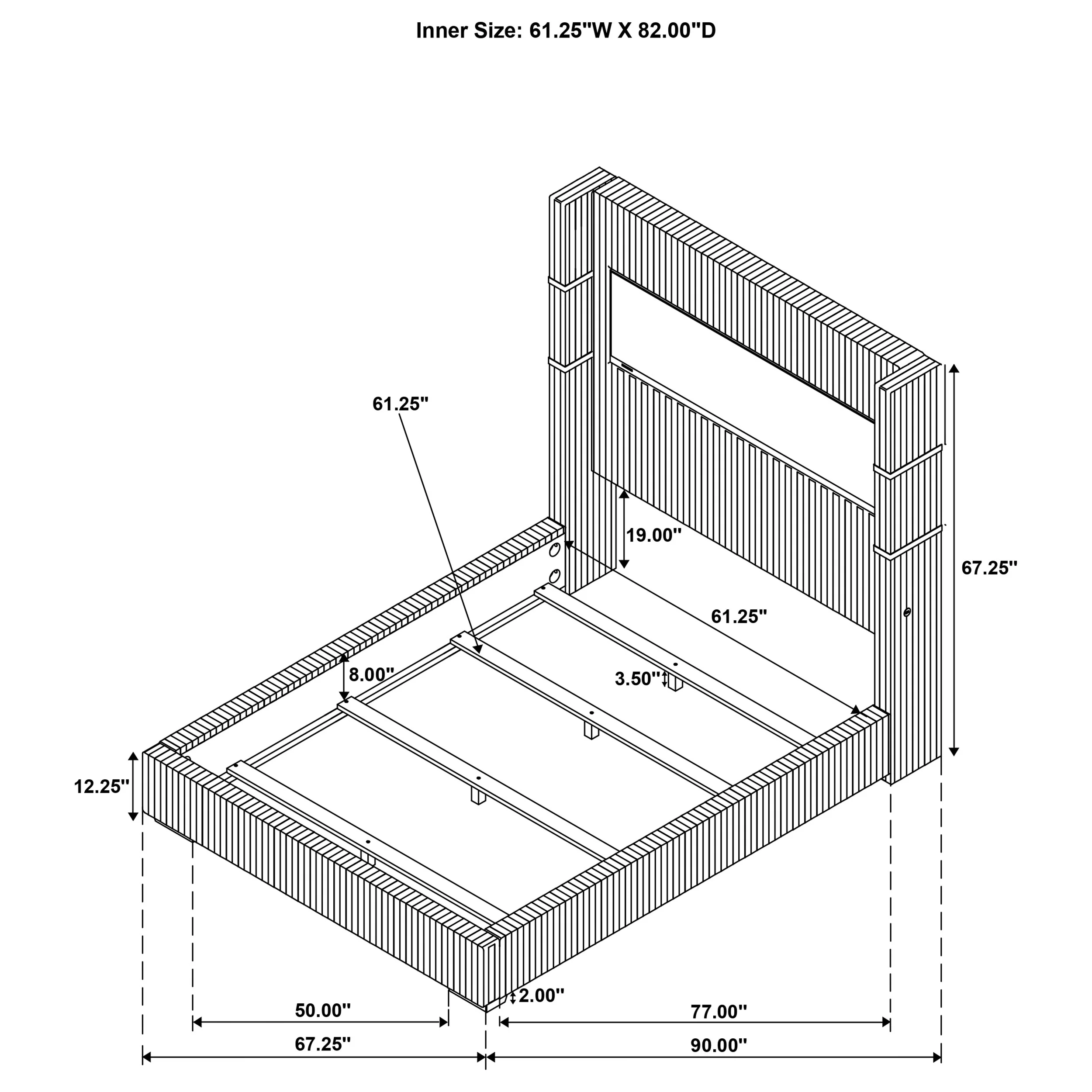 Tisdall Wingback Bed with Flame Visualizer - Image 38