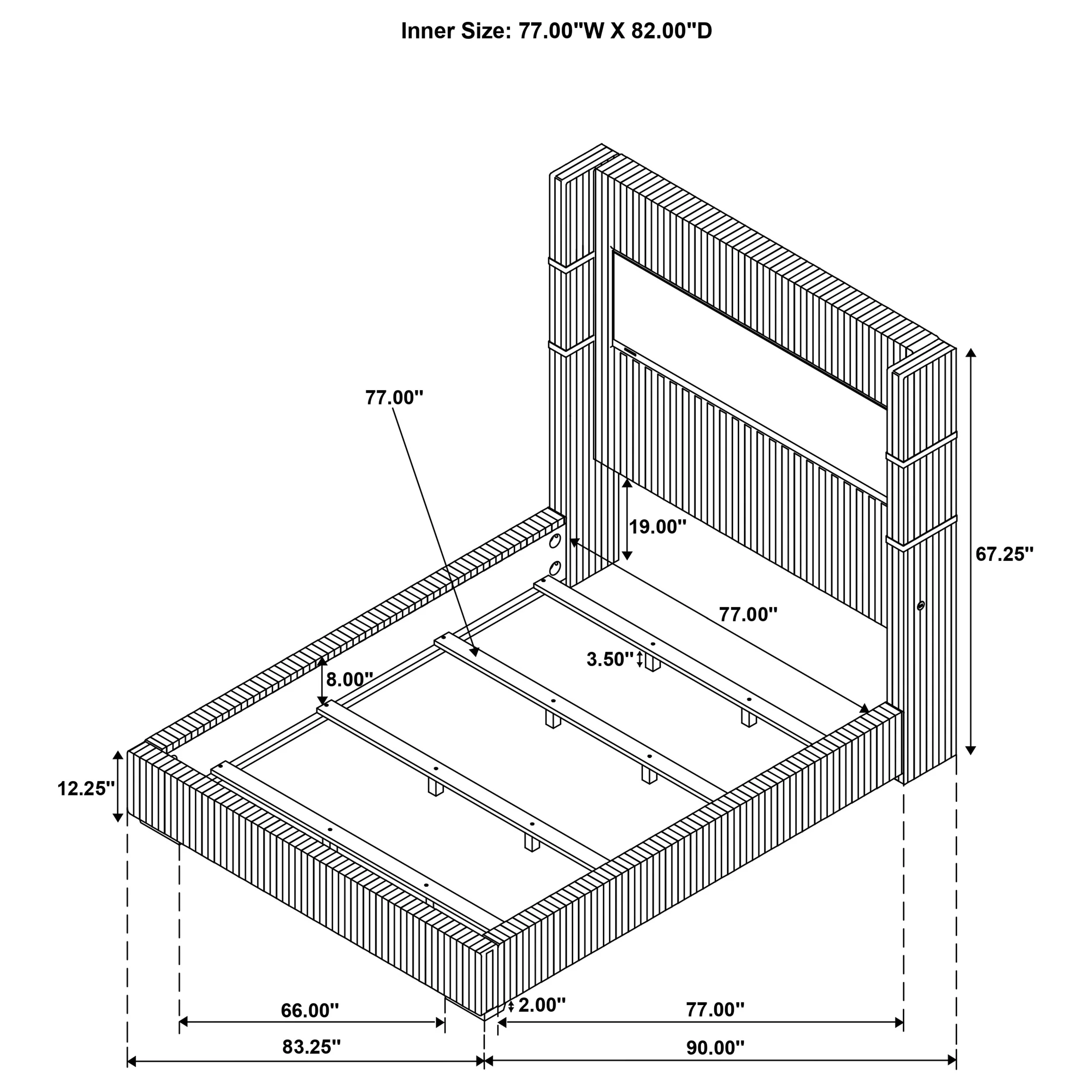 Tisdall Wingback Bed with Flame Visualizer - Image 41