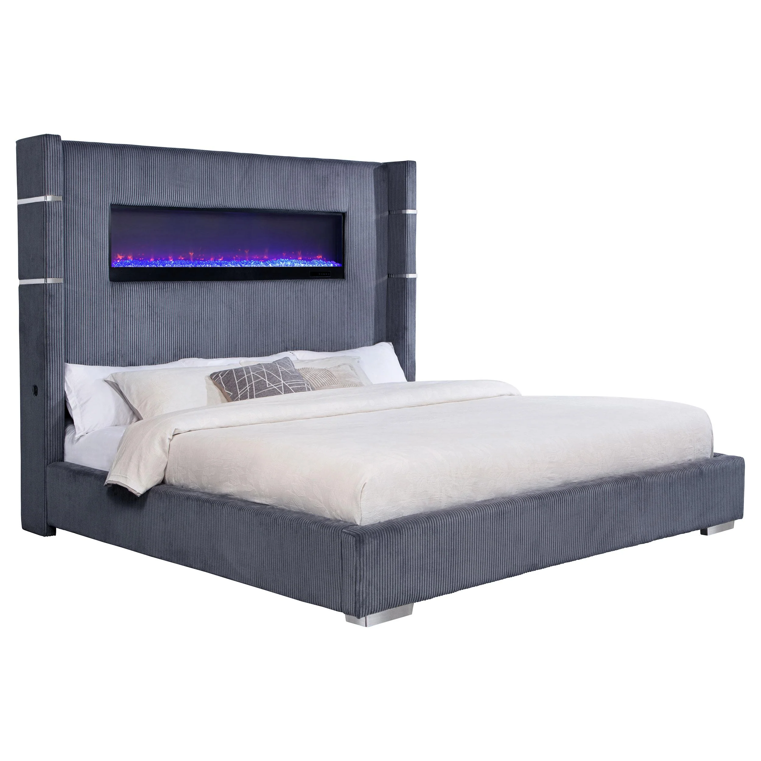Tisdall Wingback Bed with Flame Visualizer - Image 55