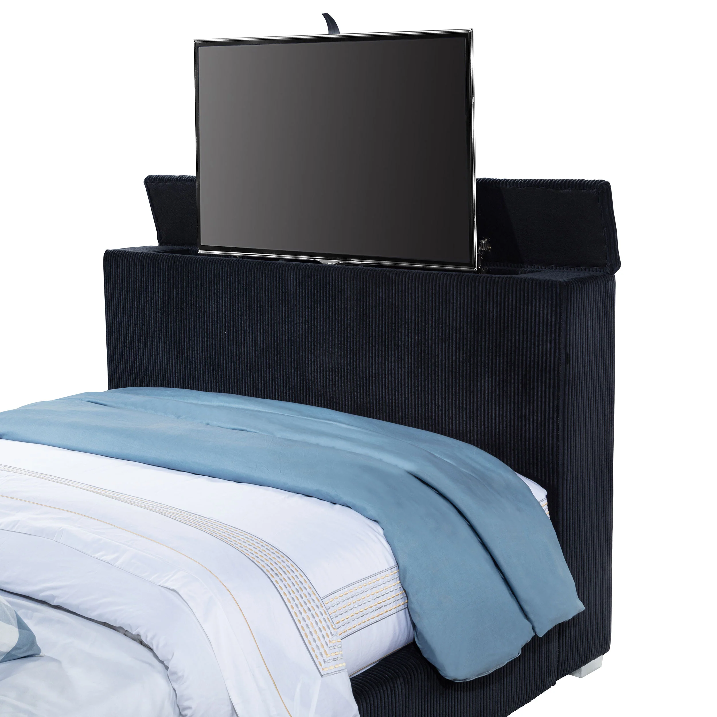 Tisdall Wingback TV Bed with Flame Visualizer - Image 10