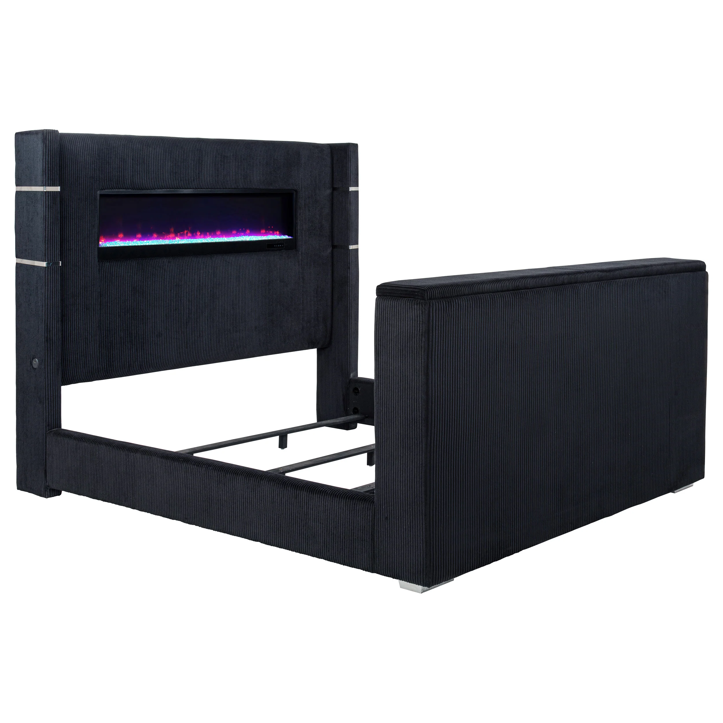 Tisdall Wingback TV Bed with Flame Visualizer - Image 20