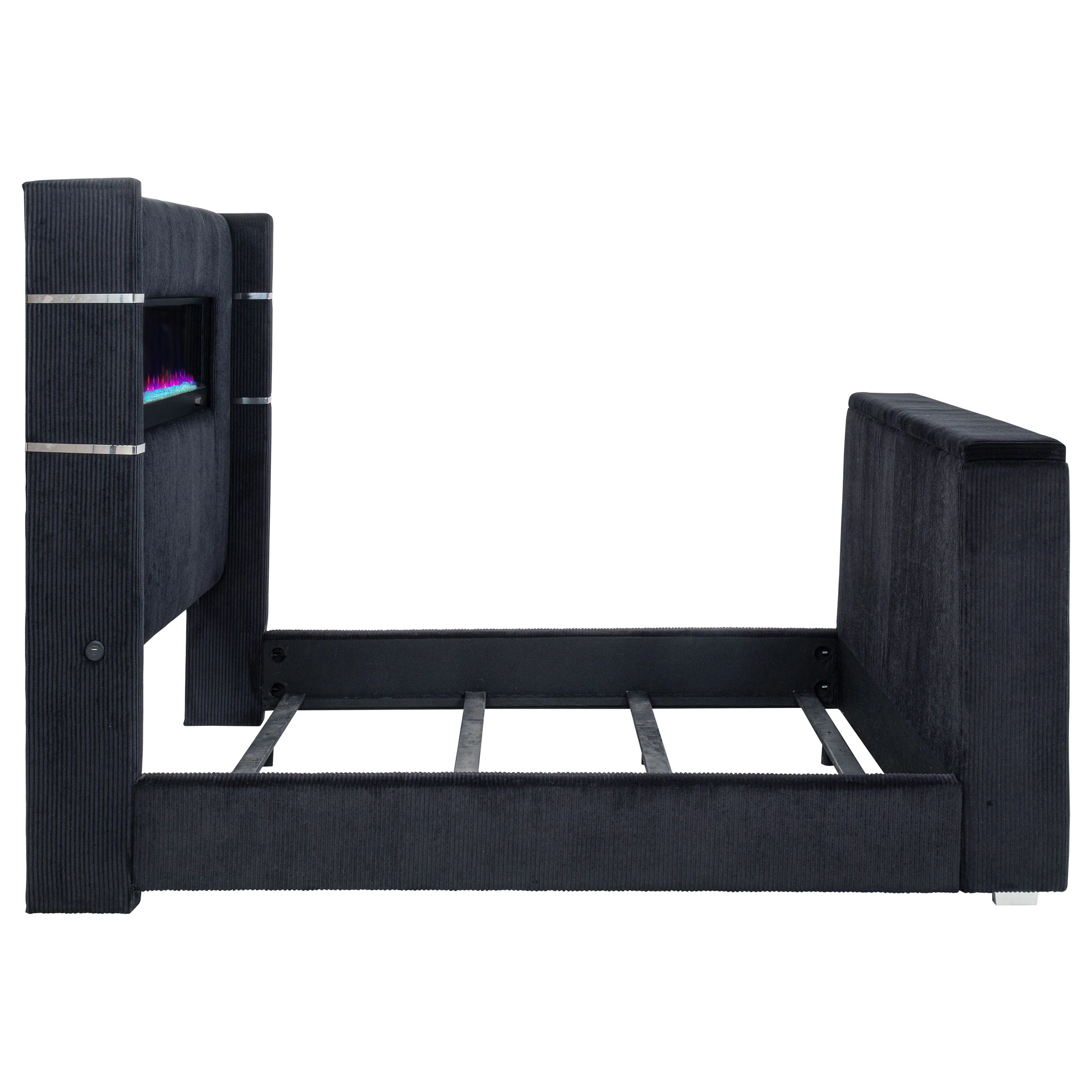 Tisdall Wingback TV Bed with Flame Visualizer - Image 23