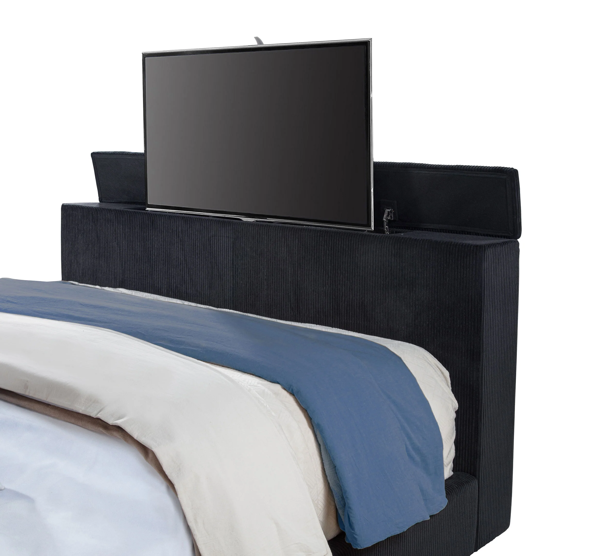 Tisdall Wingback TV Bed with Flame Visualizer - Image 25