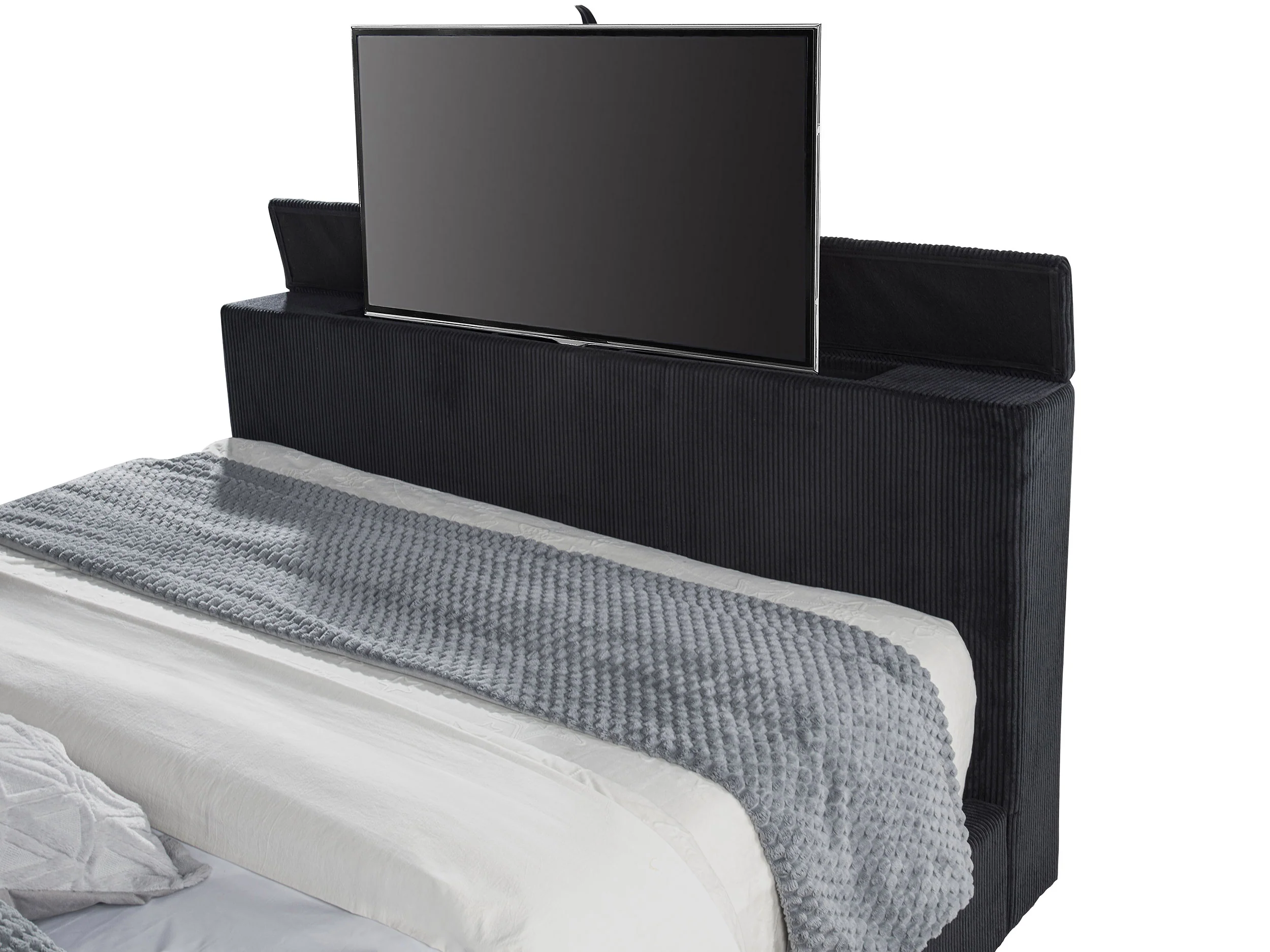 Tisdall Wingback TV Bed with Flame Visualizer - Image 40