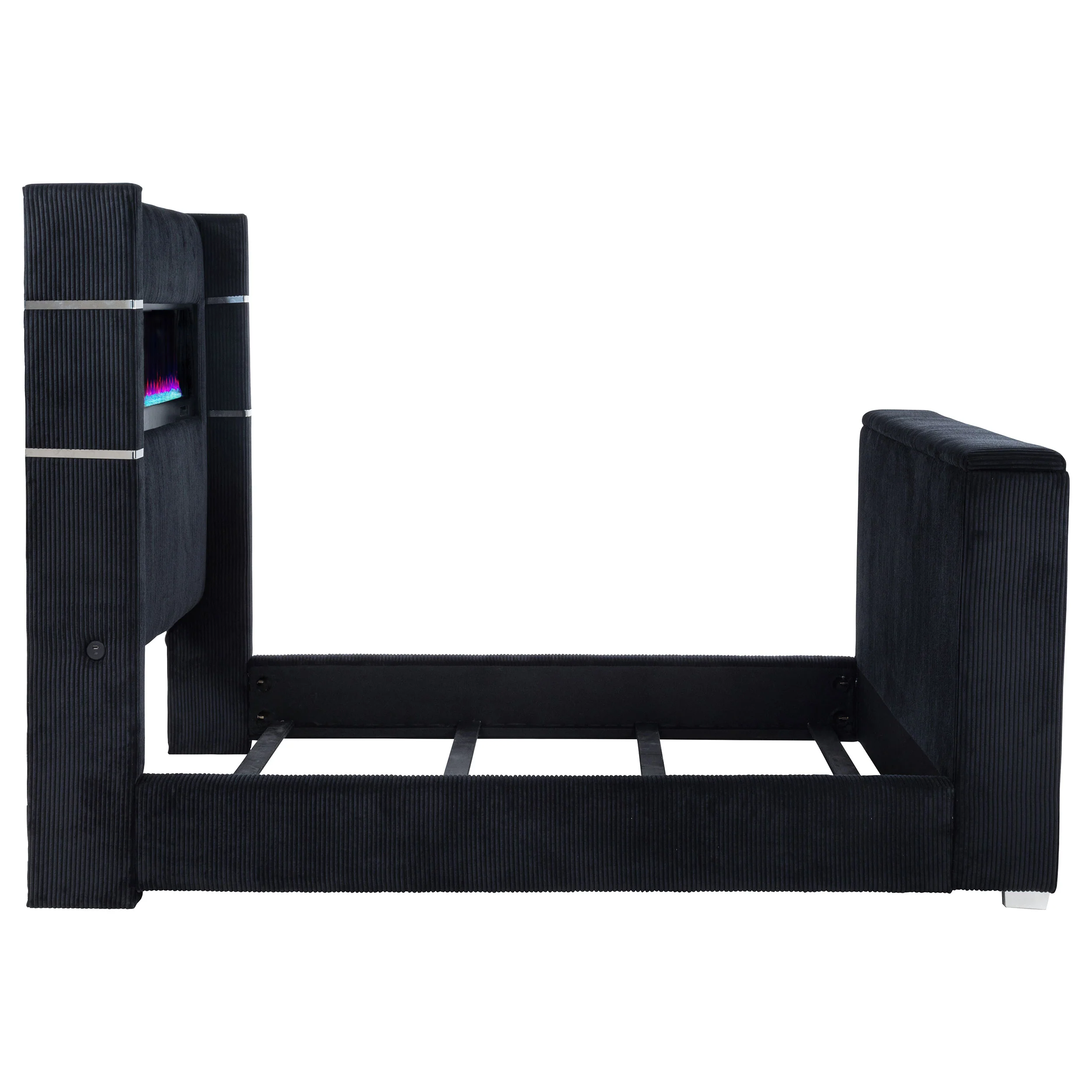 Tisdall Wingback TV Bed with Flame Visualizer - Image 8