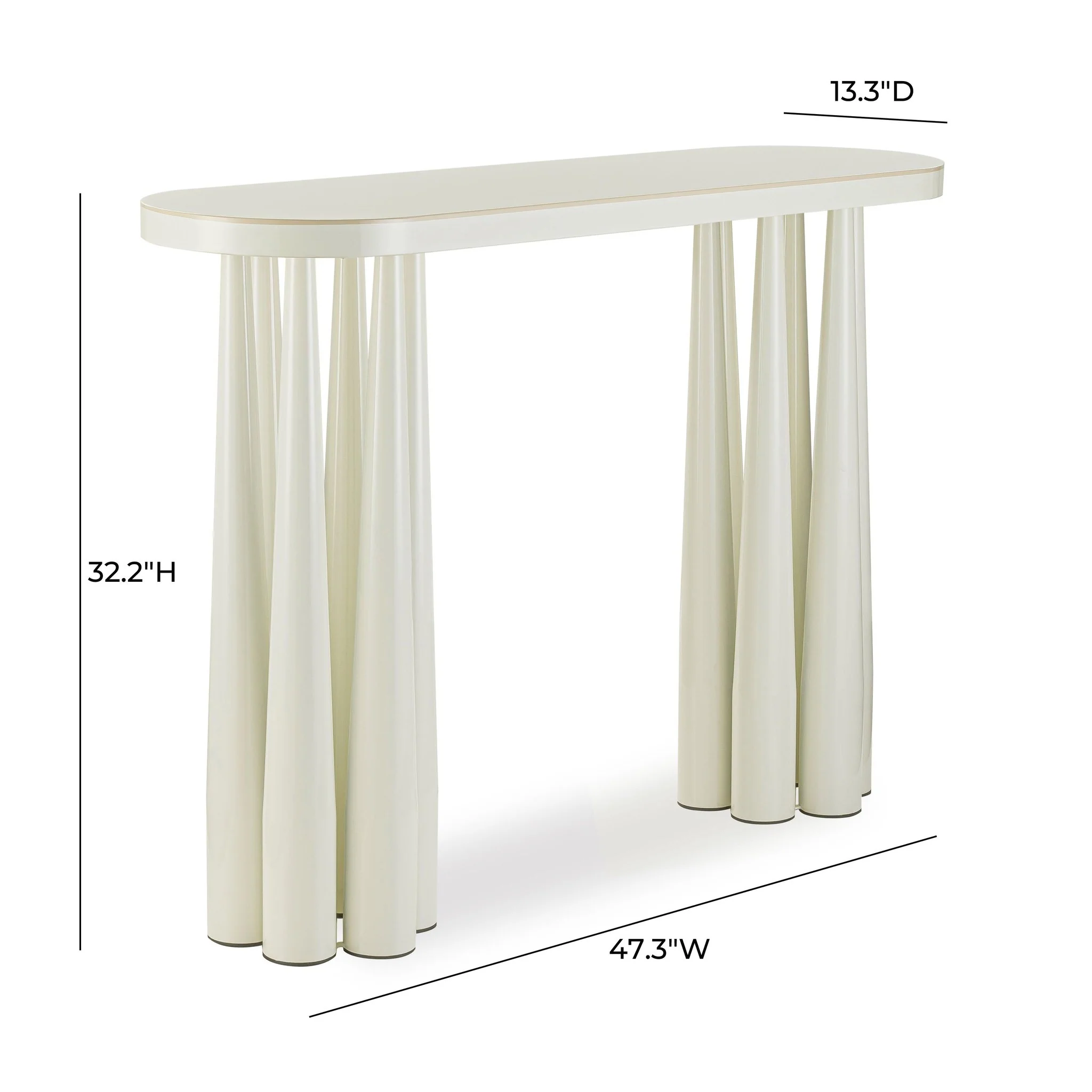 Titan Cream Glossy Console Table - Image 8