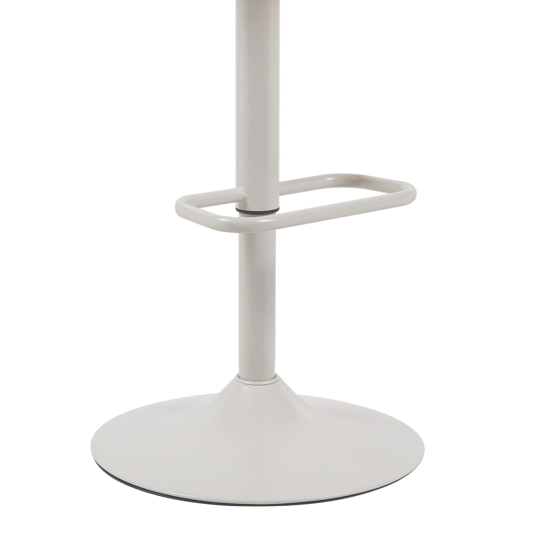 Toby Adjustable Swivel Barstool in Ivory Finish with Vintage Taupe Upholstered Seat and Pale Wood Accents - Image 6